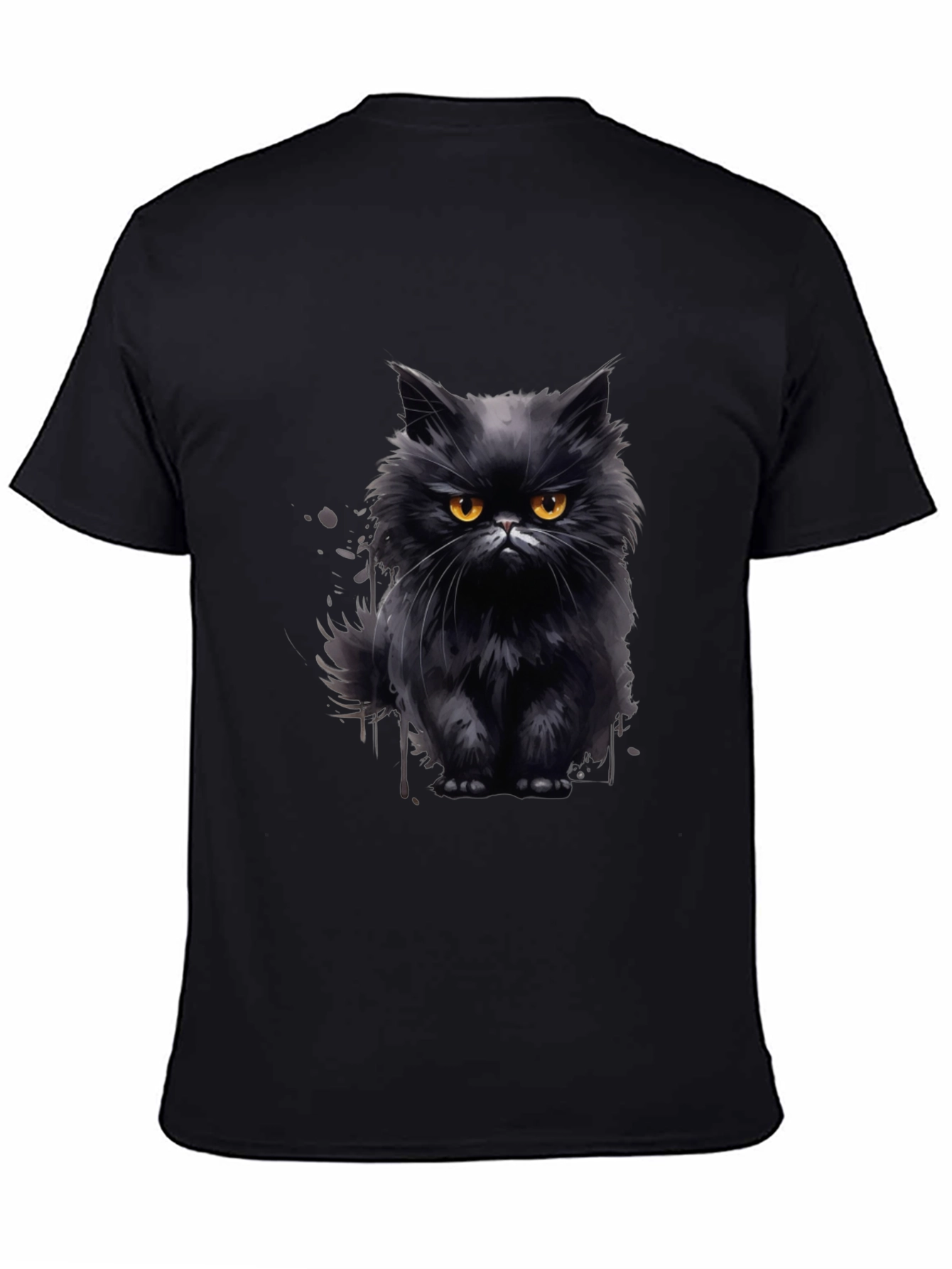 Black Black Cat Graphic T-Shirt - Men's Fashion view 4