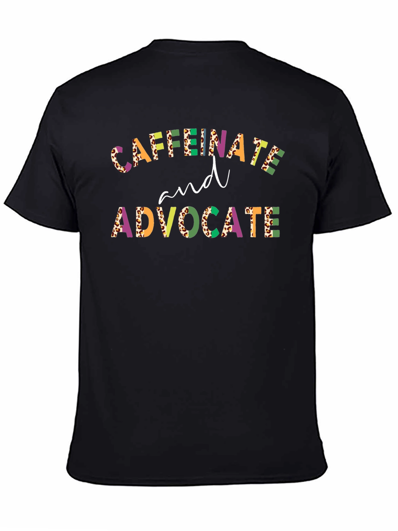 Black Caffeinate and Advocate Graphic Tee view 4