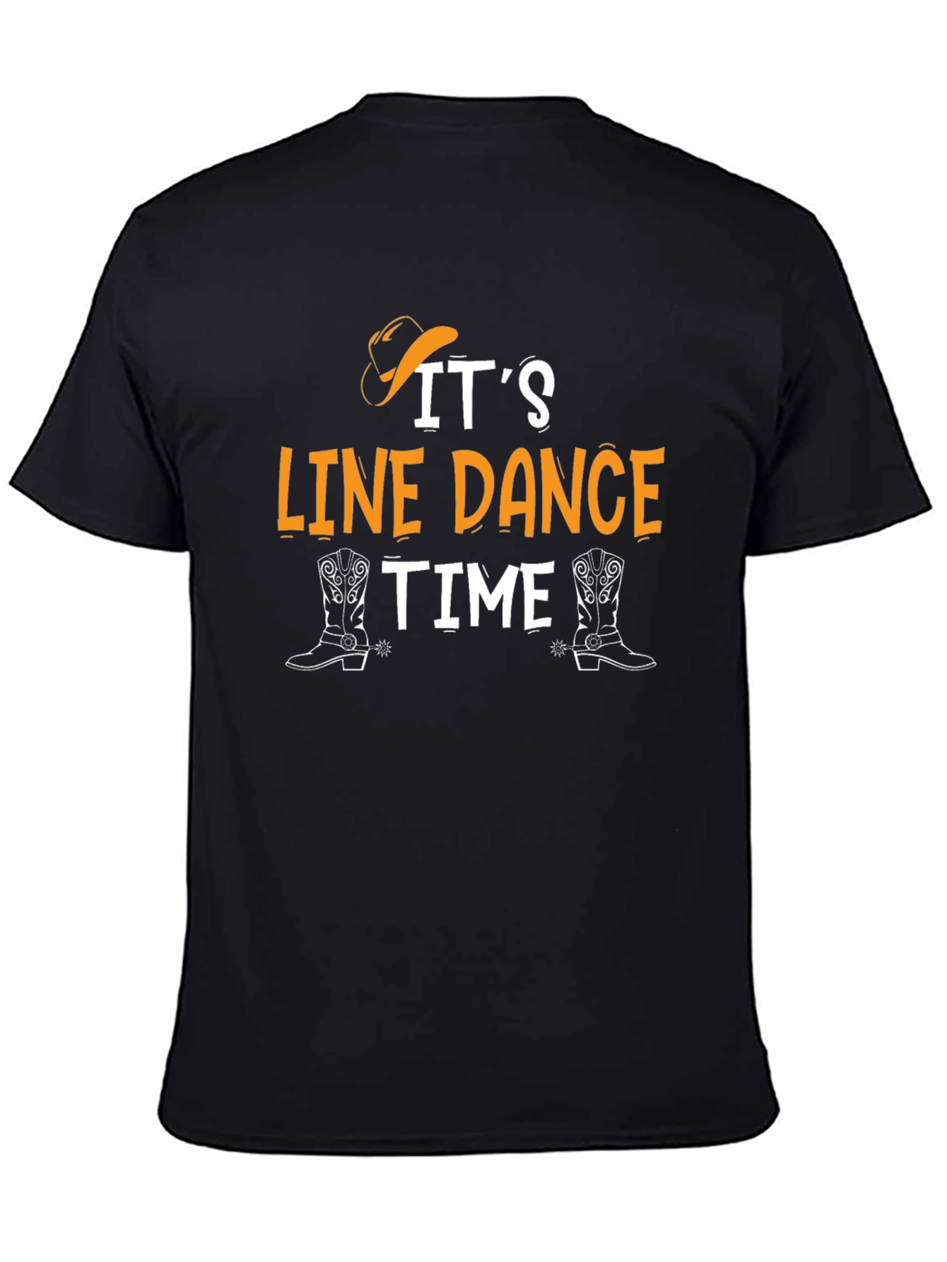 Black It's Line Dance Time T-Shirt view 4