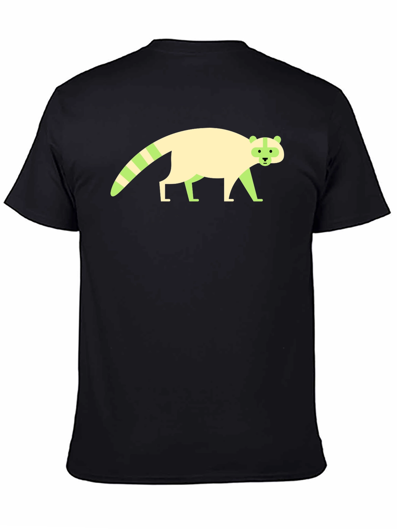 Black Raccoon Graphic Tee - Quirky Animal Shirt view 4
