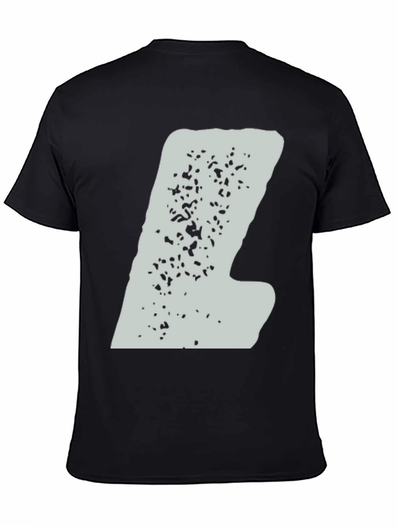 Black Abstract Graphic Print Tee - Men's Black T-Shirt view 4