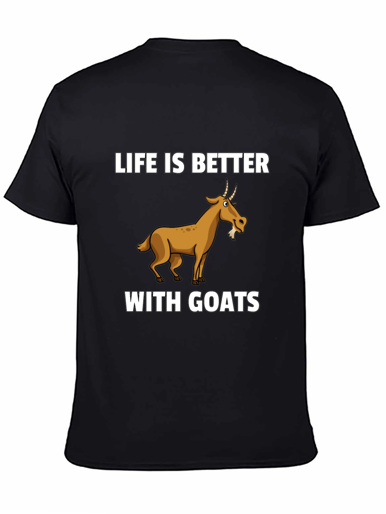 Black Life is Better with Goats Graphic T-Shirt view 4