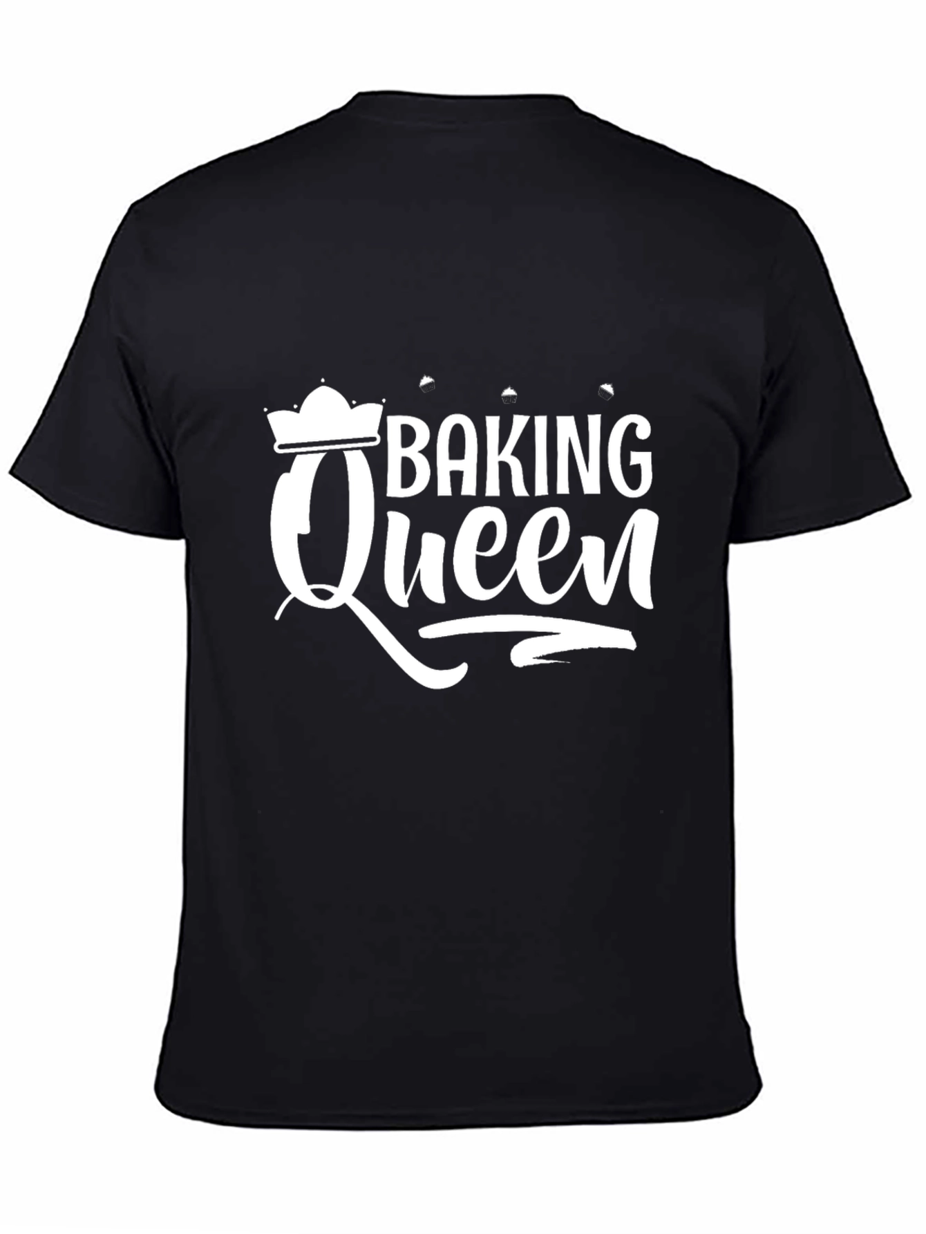 Black Baking Queen Black T-Shirt view 4