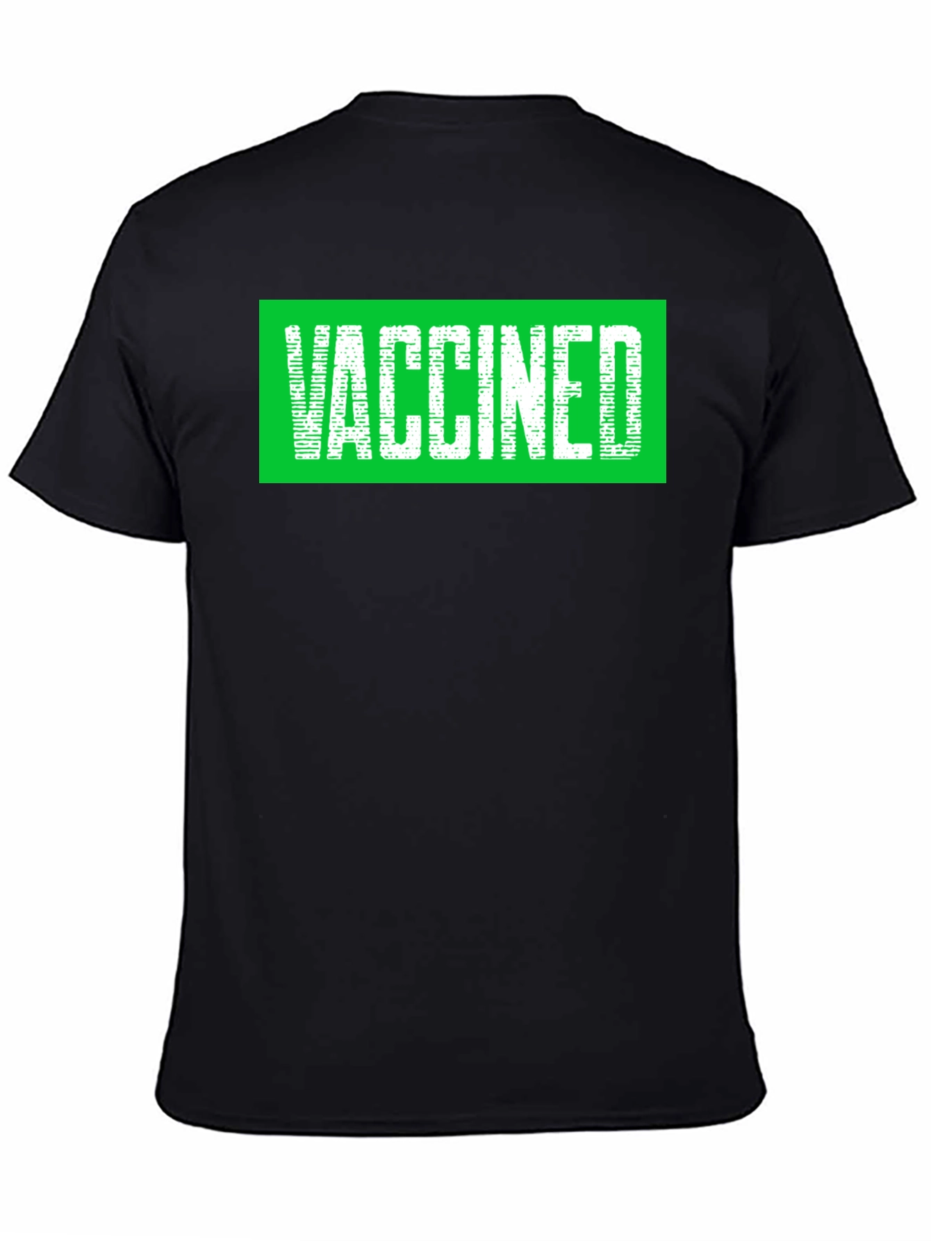 Black Vaccinated Graphic Print T-Shirt view 4