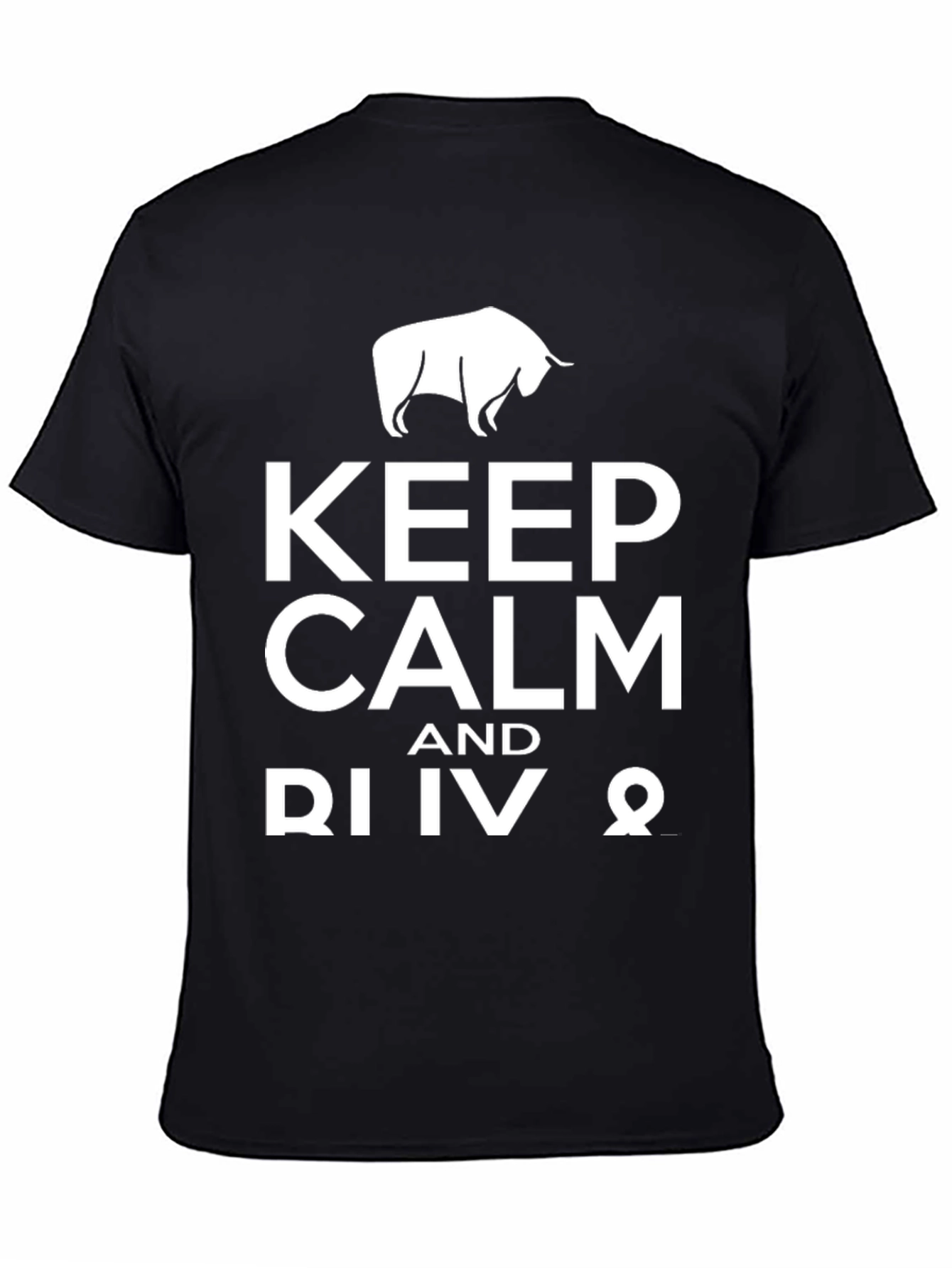 Black Keep Calm and Trade T-Shirt view 4