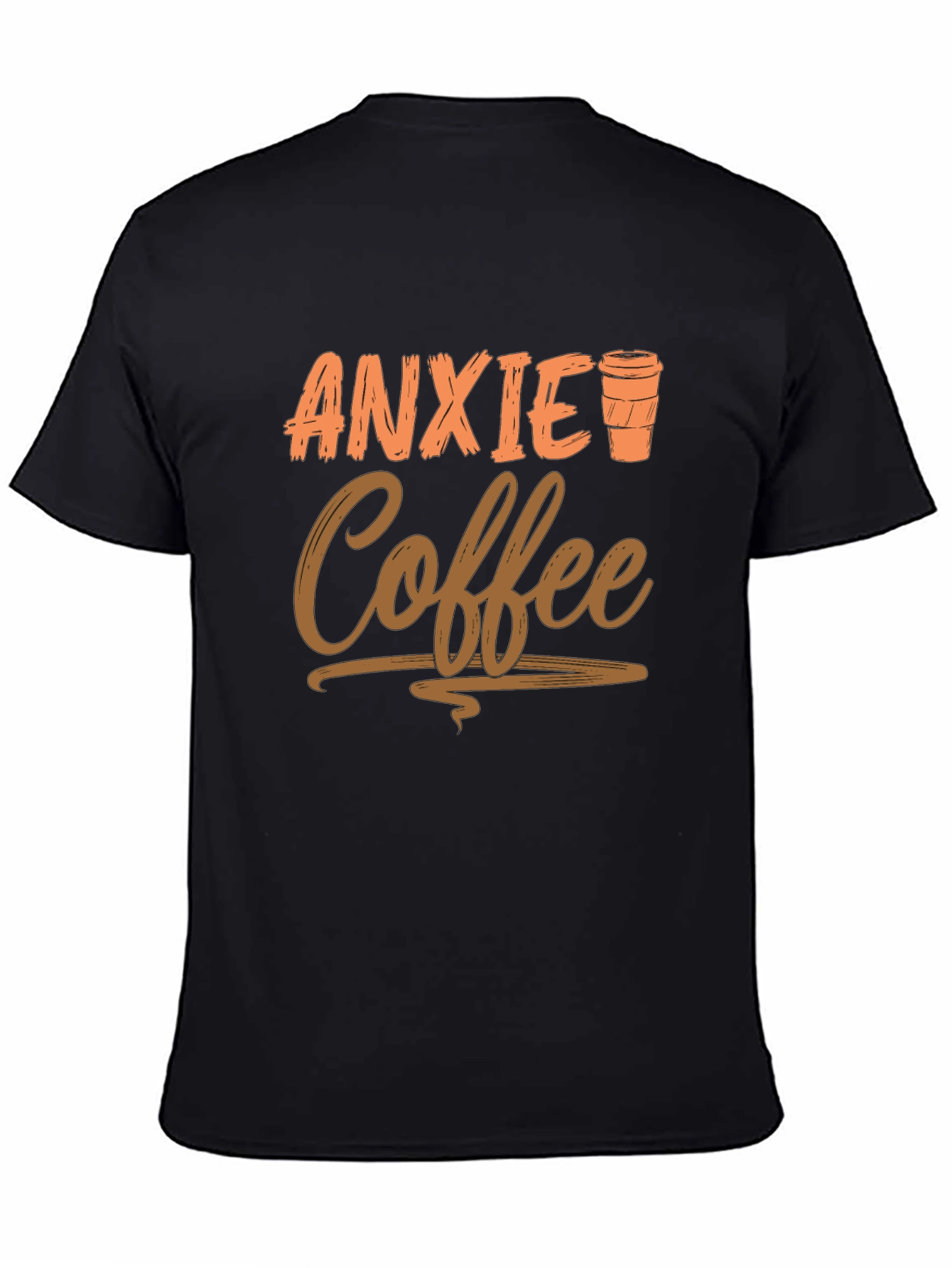 Black Anxiety Coffee Graphic Tee - Relaxed Style view 4
