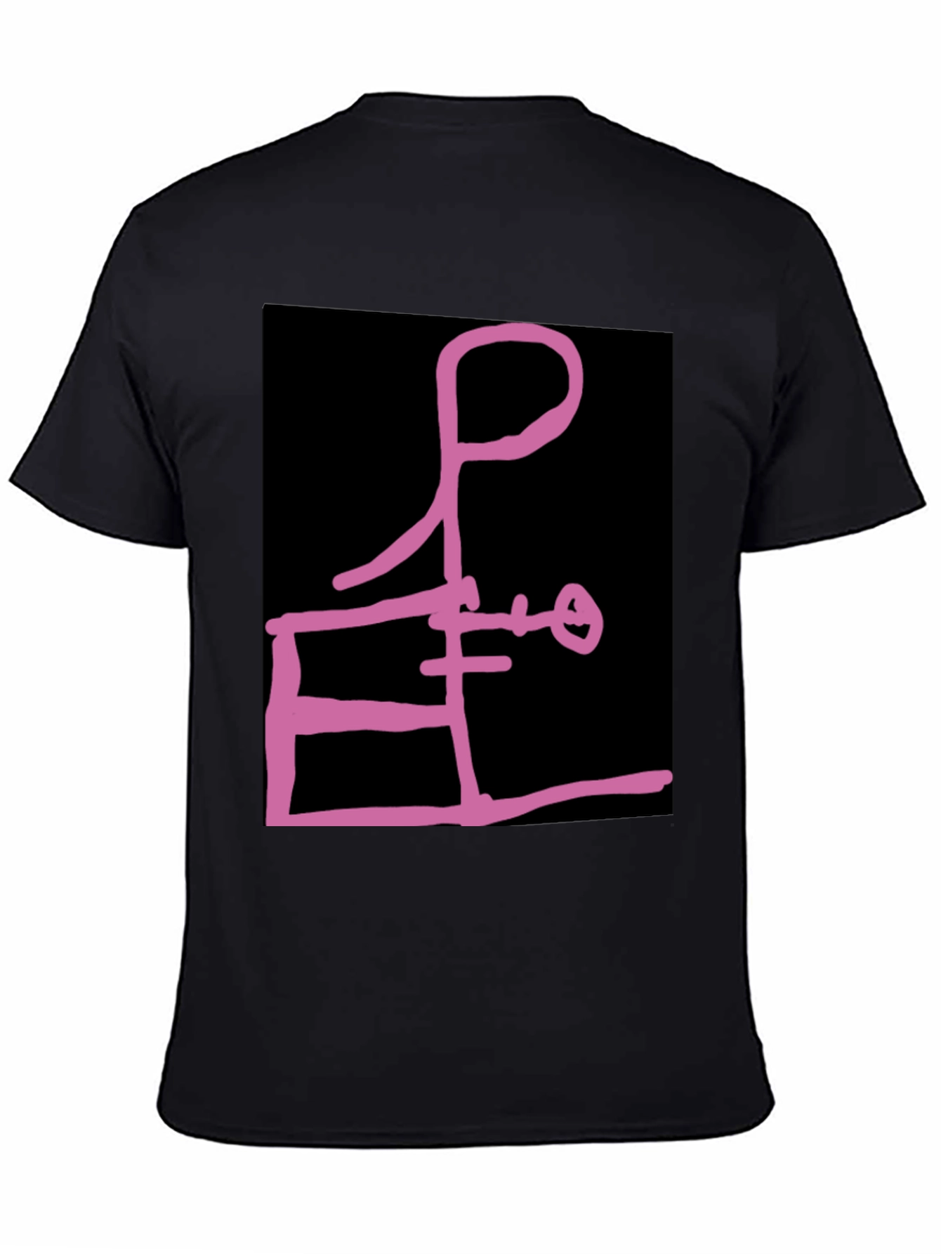 Black Abstract Graphic Tee - Black view 4