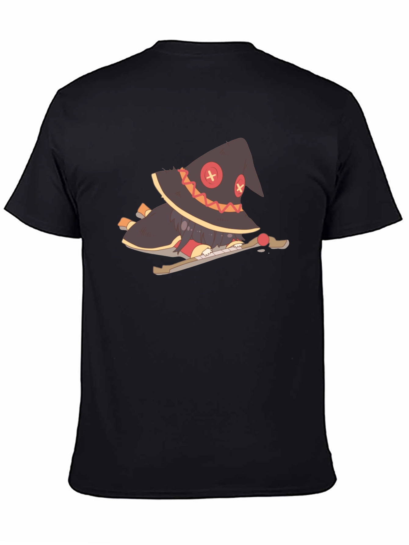 Black Anime Character Graphic Black T-Shirt view 4