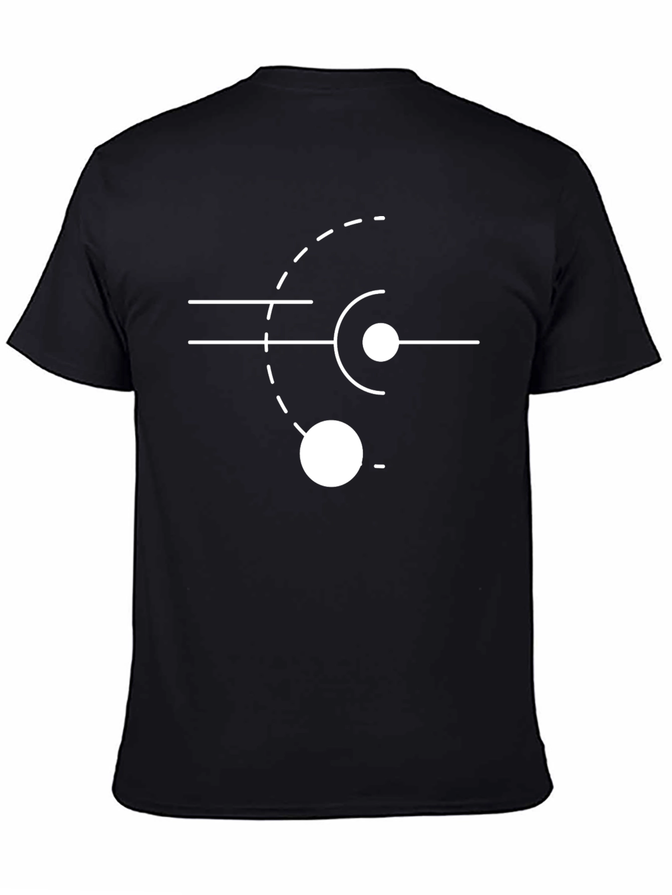 Black Abstract Symbol Black T-Shirt view 4
