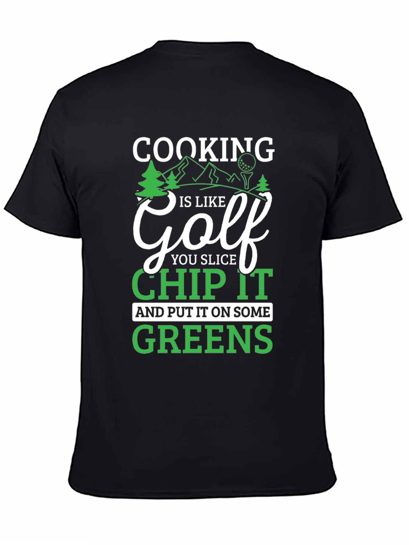 Black Cooking is like Golf T-Shirt view 4