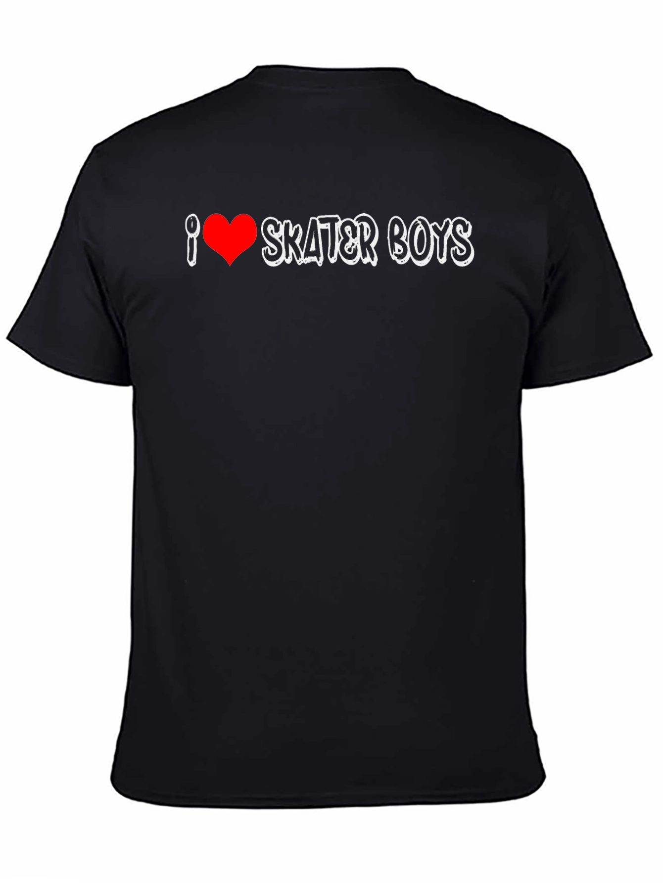 Black I Heart Skater Boys Black T-Shirt view 4
