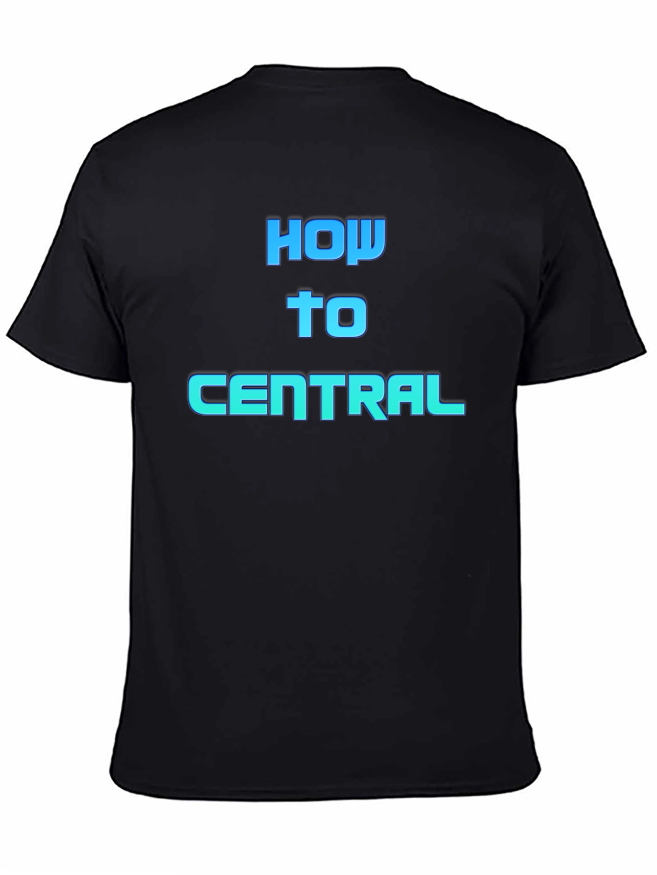 Black How To Central Graphic Tee - Black Cotton Blend view 4
