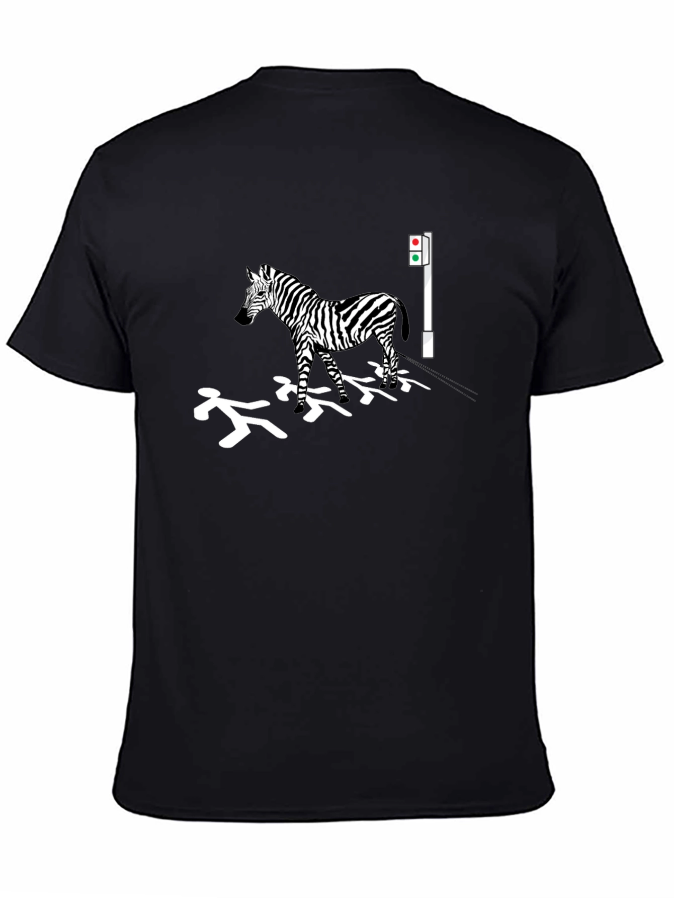 Black Zebra Crossing T-Shirt view 4