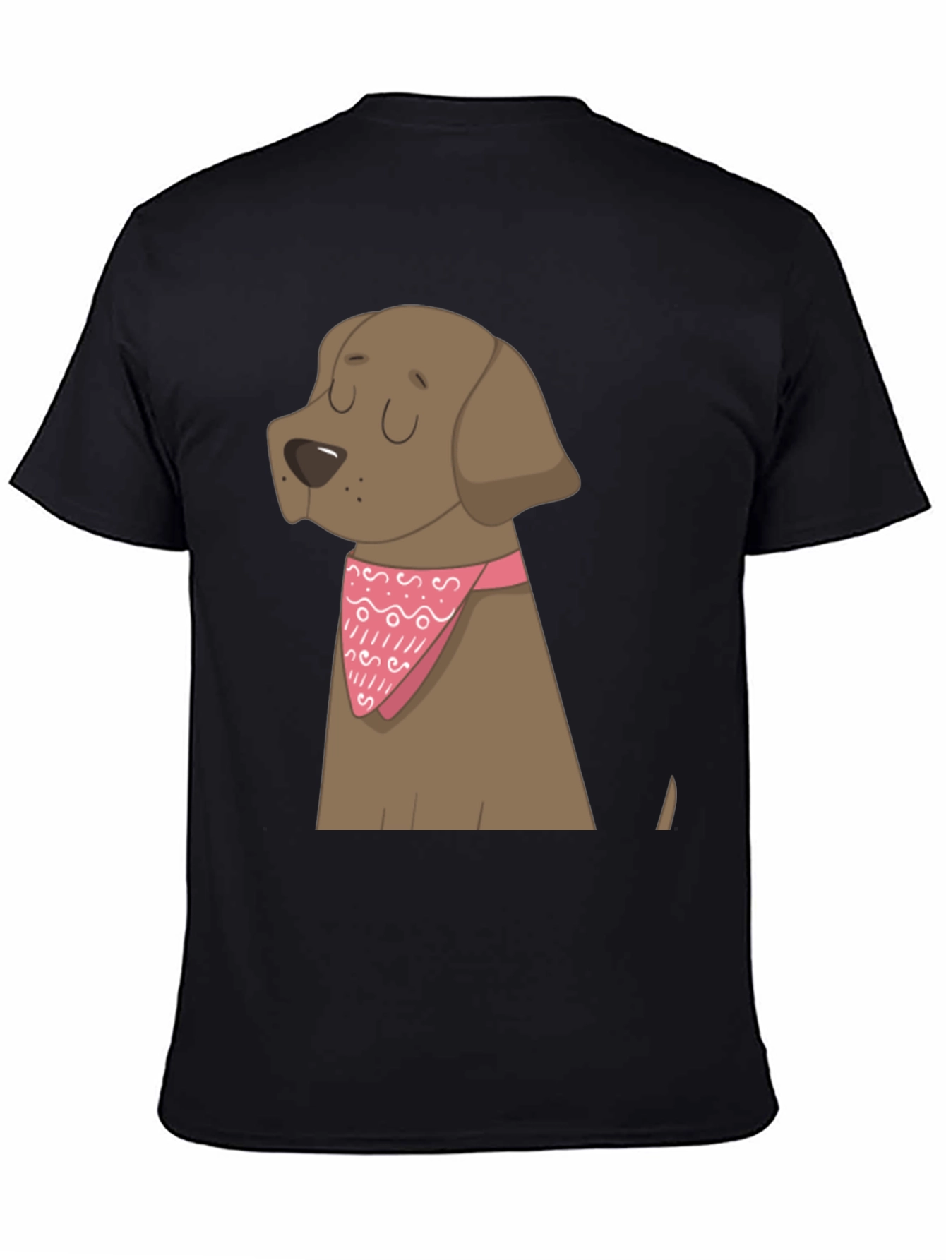 Black Dog Graphic T-Shirt, Black Cotton Blend view 4