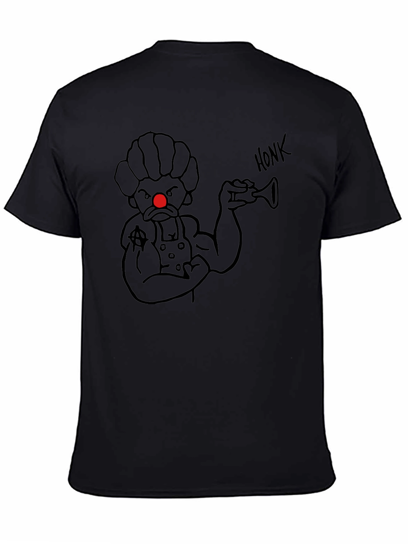 Black Honk Clown Black T-Shirt view 4