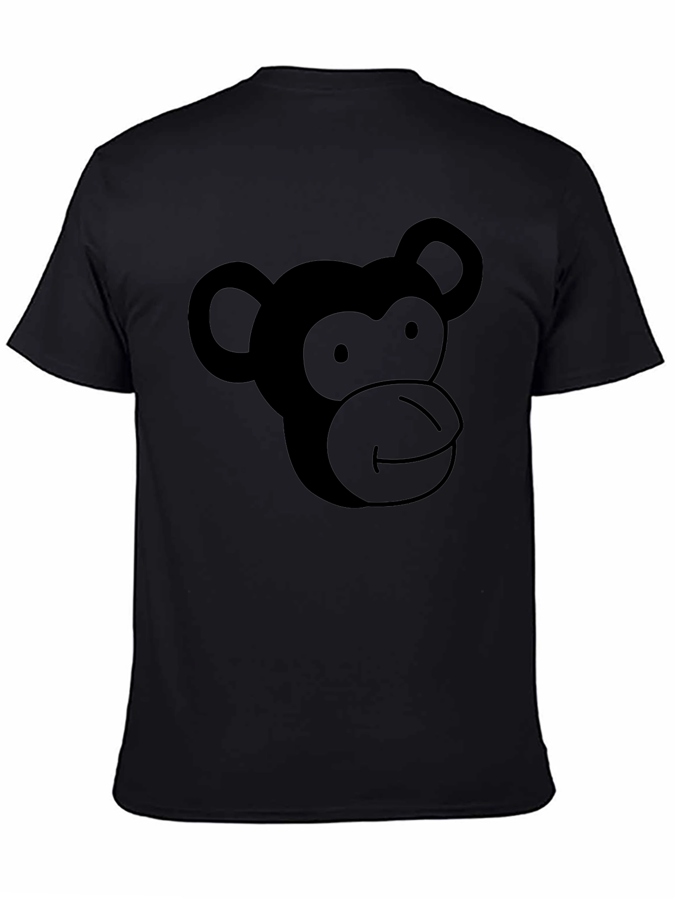 Black Monkey Face Graphic T-Shirt - Soft Cotton Blend view 4