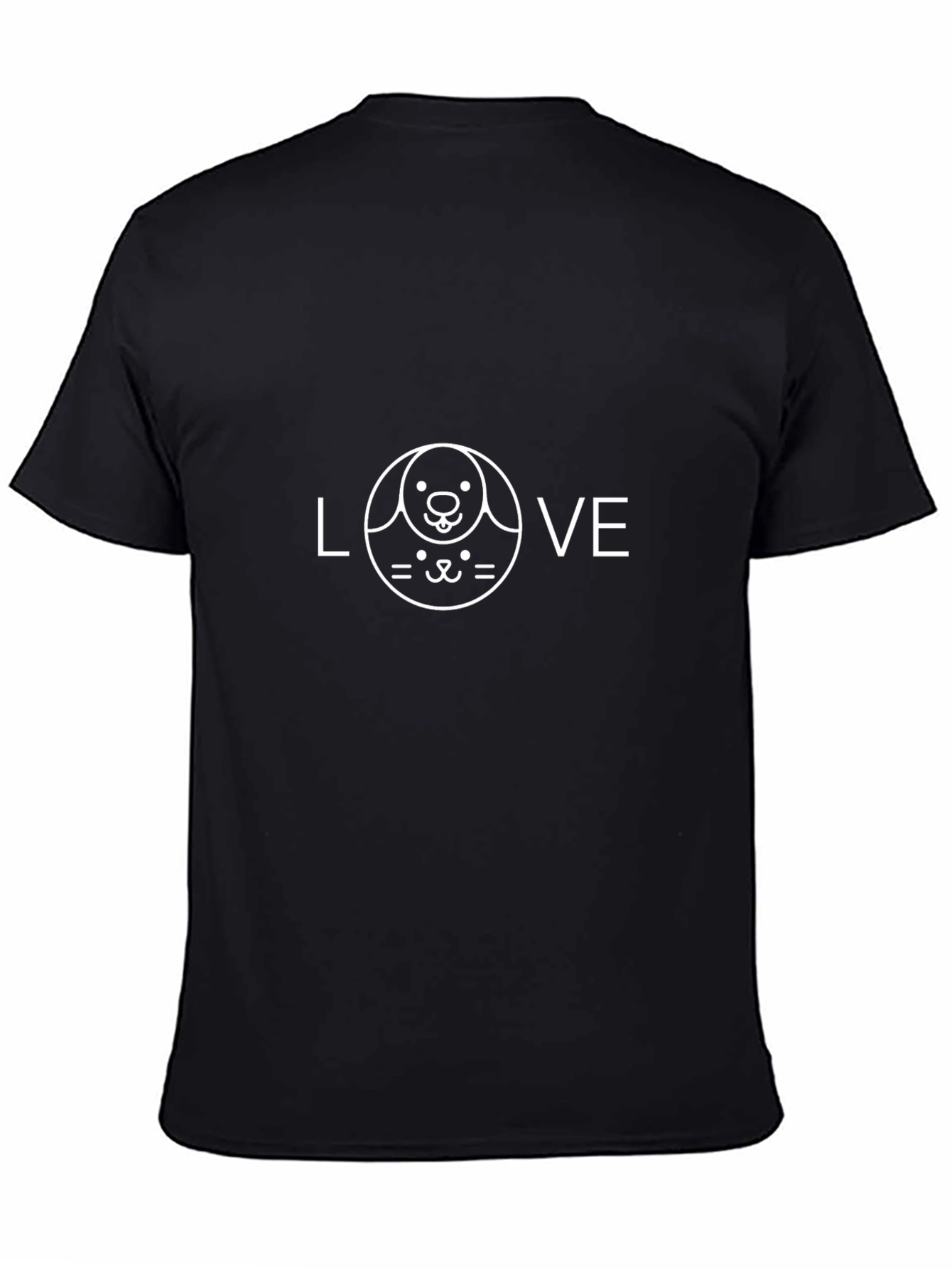 Black Love Dog Cat T-Shirt, Pet Lover Tee view 4