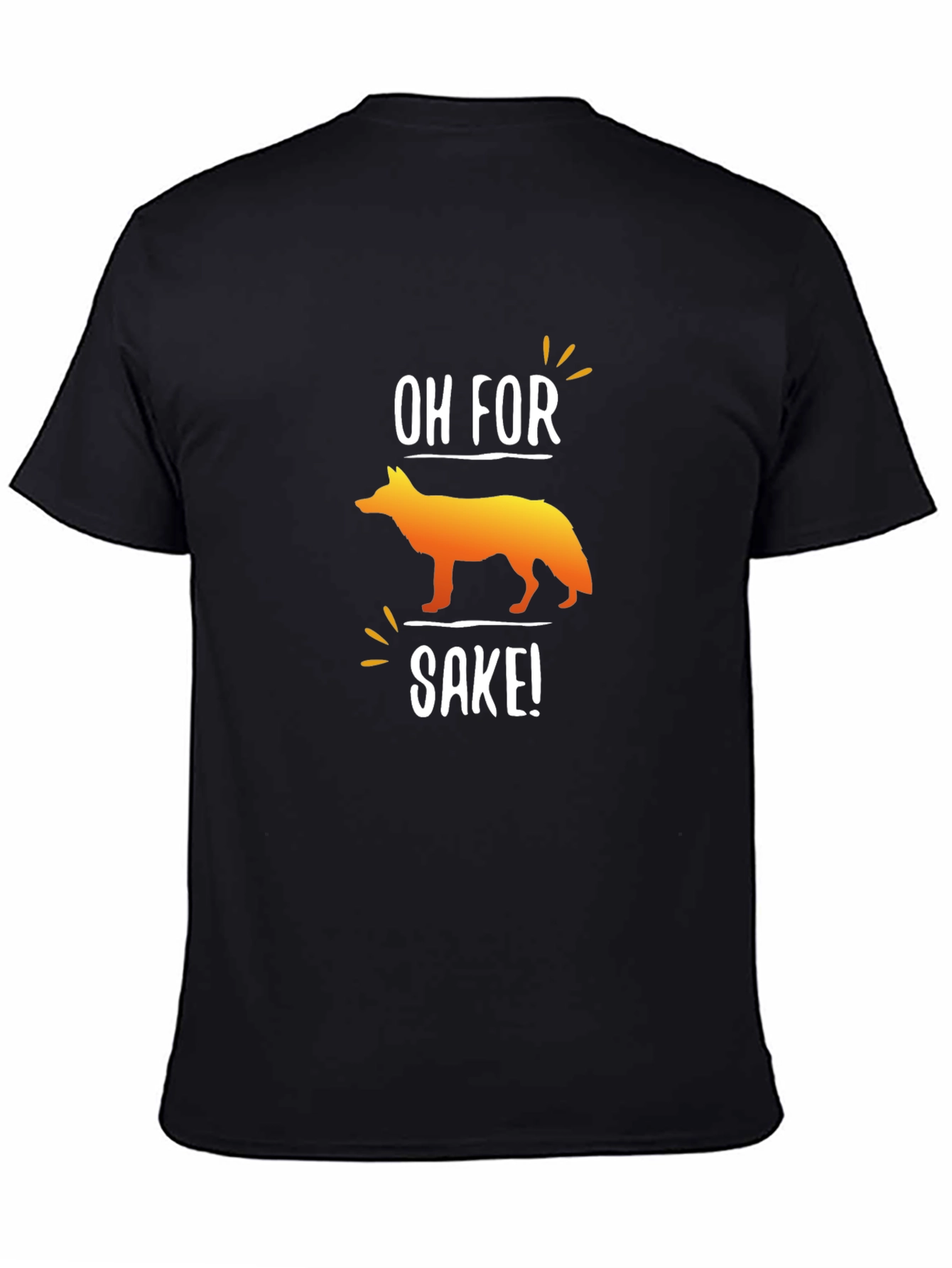Black Oh For Fox Sake! Graphic Tee view 4