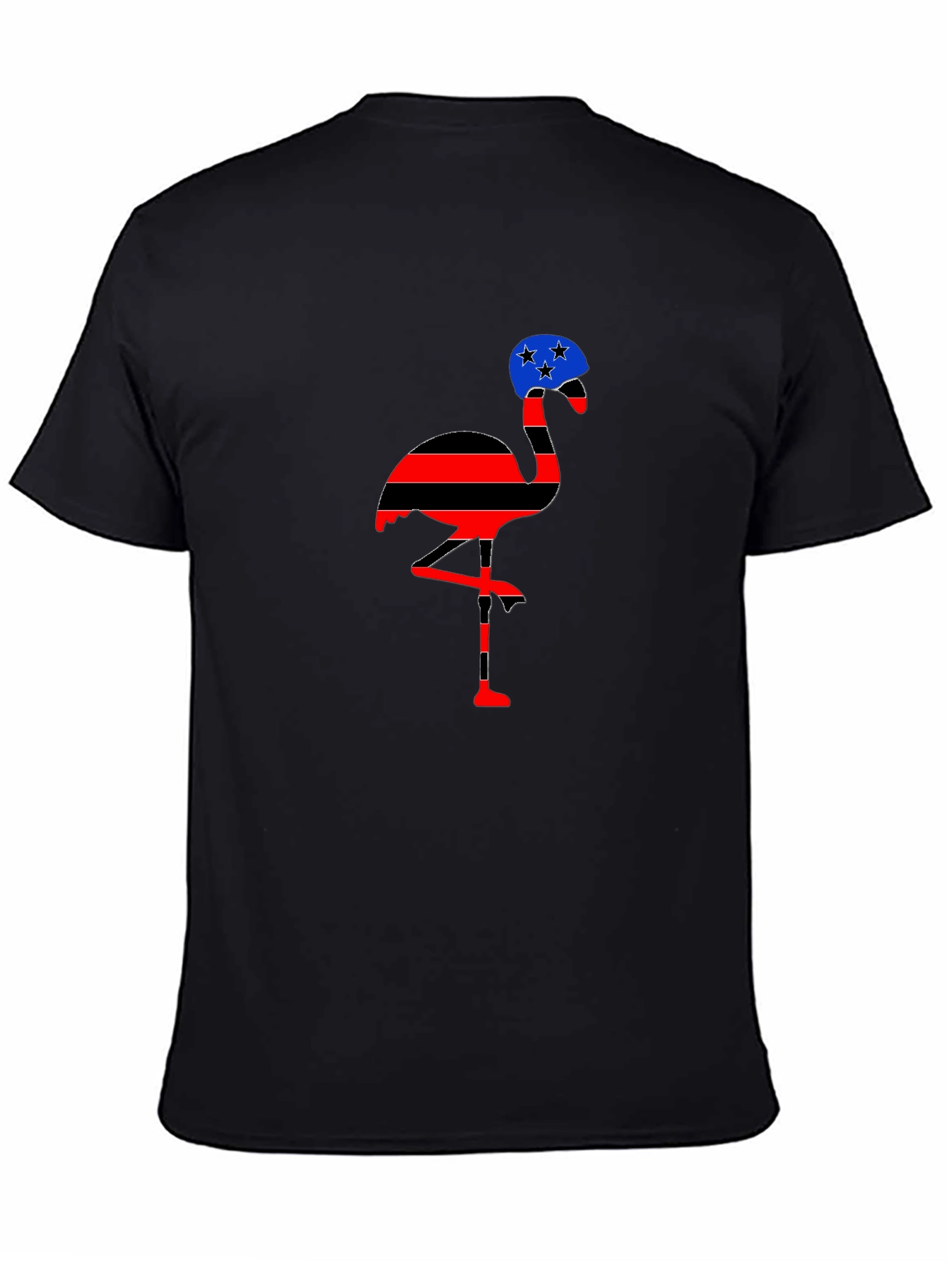 Black Funky Flamingo Graphic T-Shirt view 4
