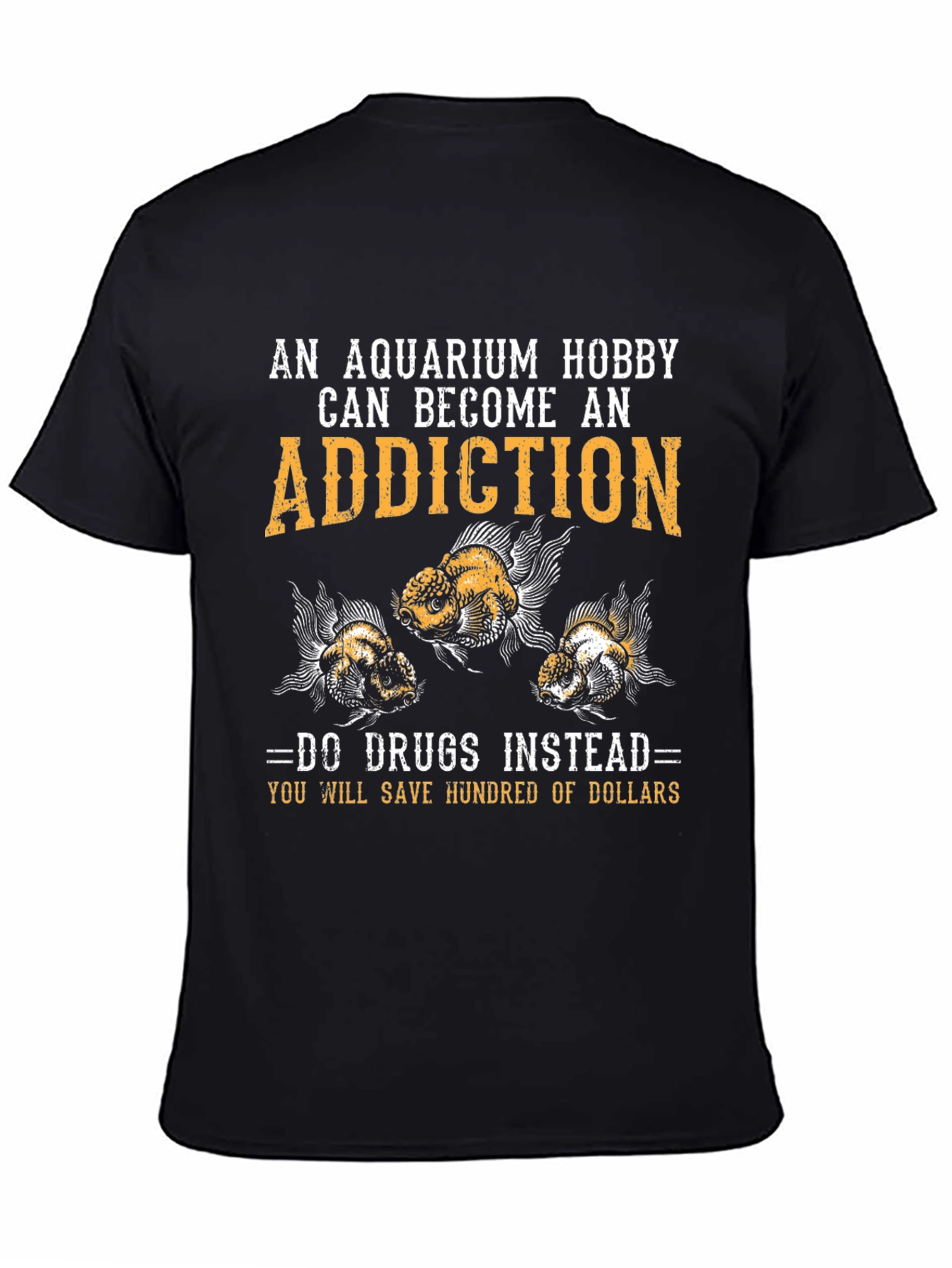 Black Aquarium Hobby Addiction T-Shirt - Funny Fish Keeper Tee view 4