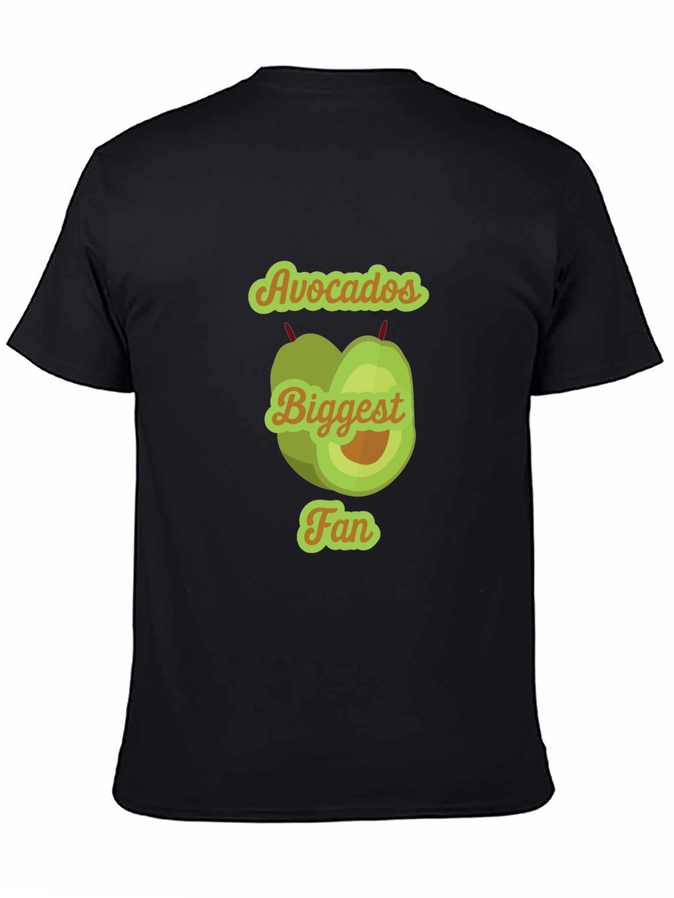Black Avocados Biggest Fan T-Shirt - Cute Fruit Tee view 4