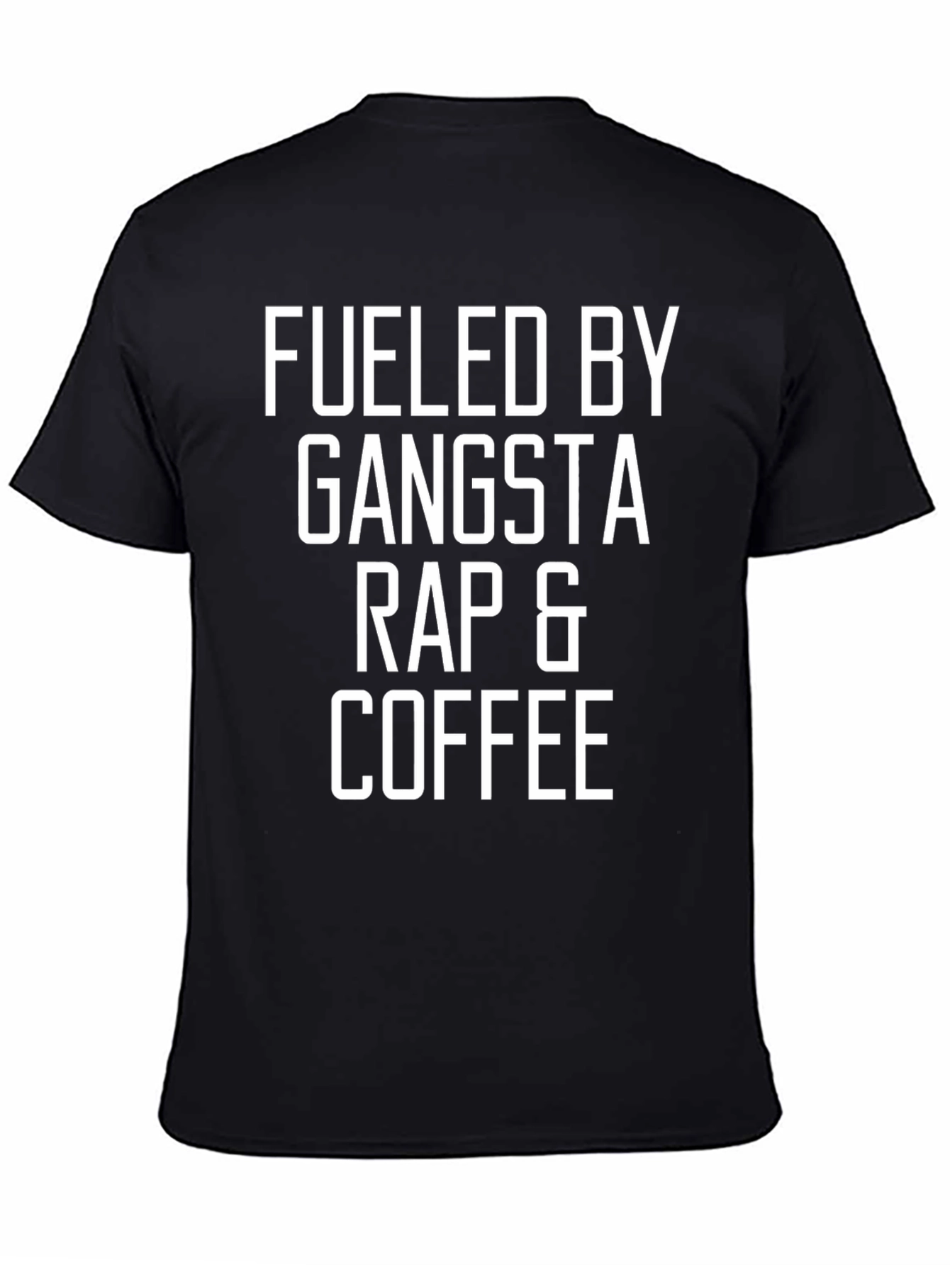 Black Fueled By Gangsta Rap & Coffee Graphic Tee view 4