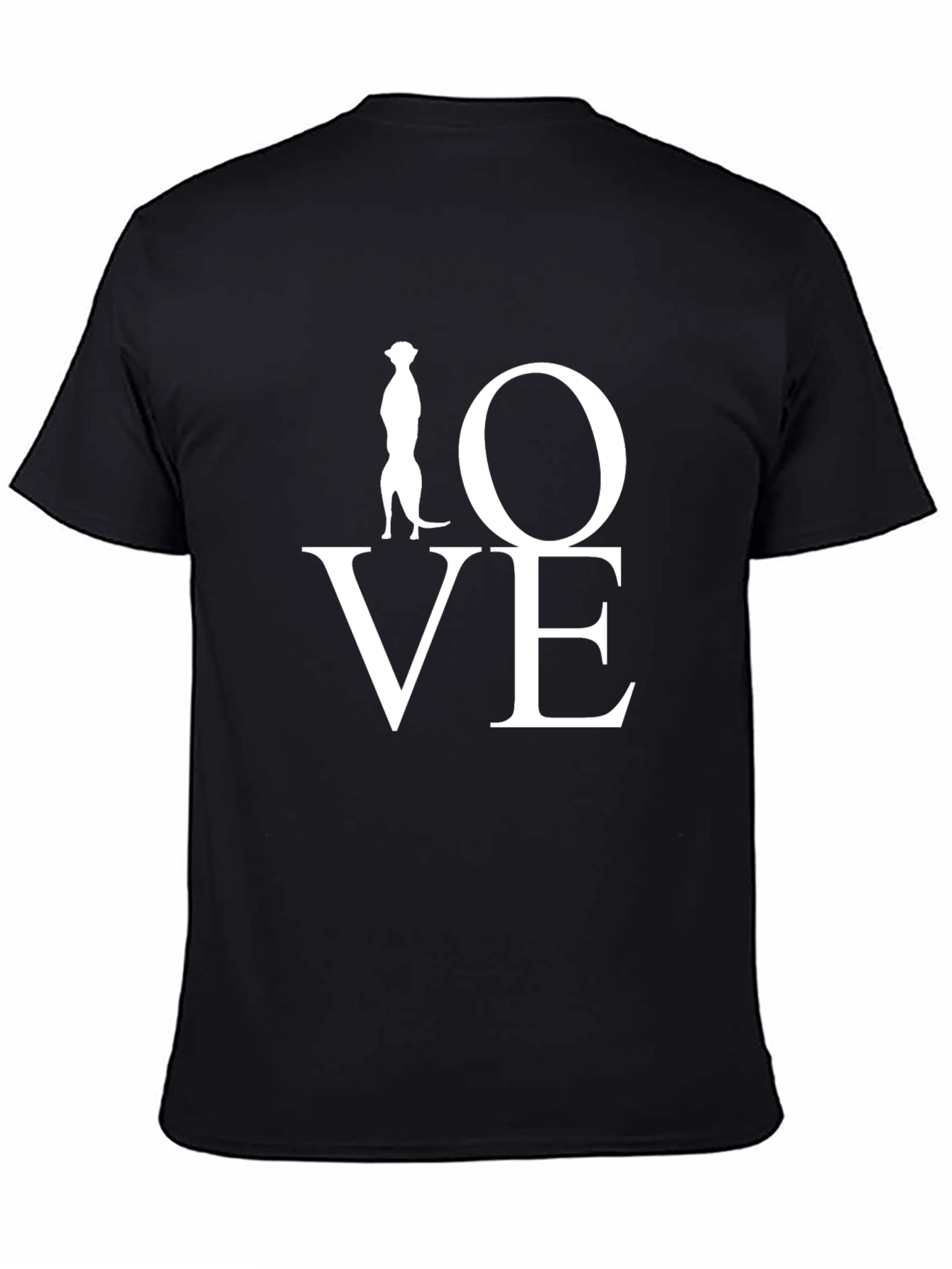 Black Meerkat Love Black T-Shirt view 4