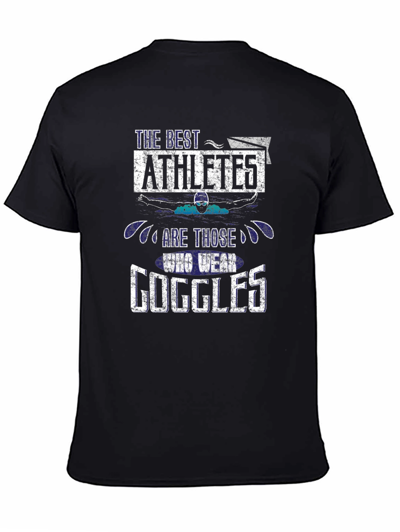 Black Athlete Goggles T-Shirt: The Best Wear Goggles view 4