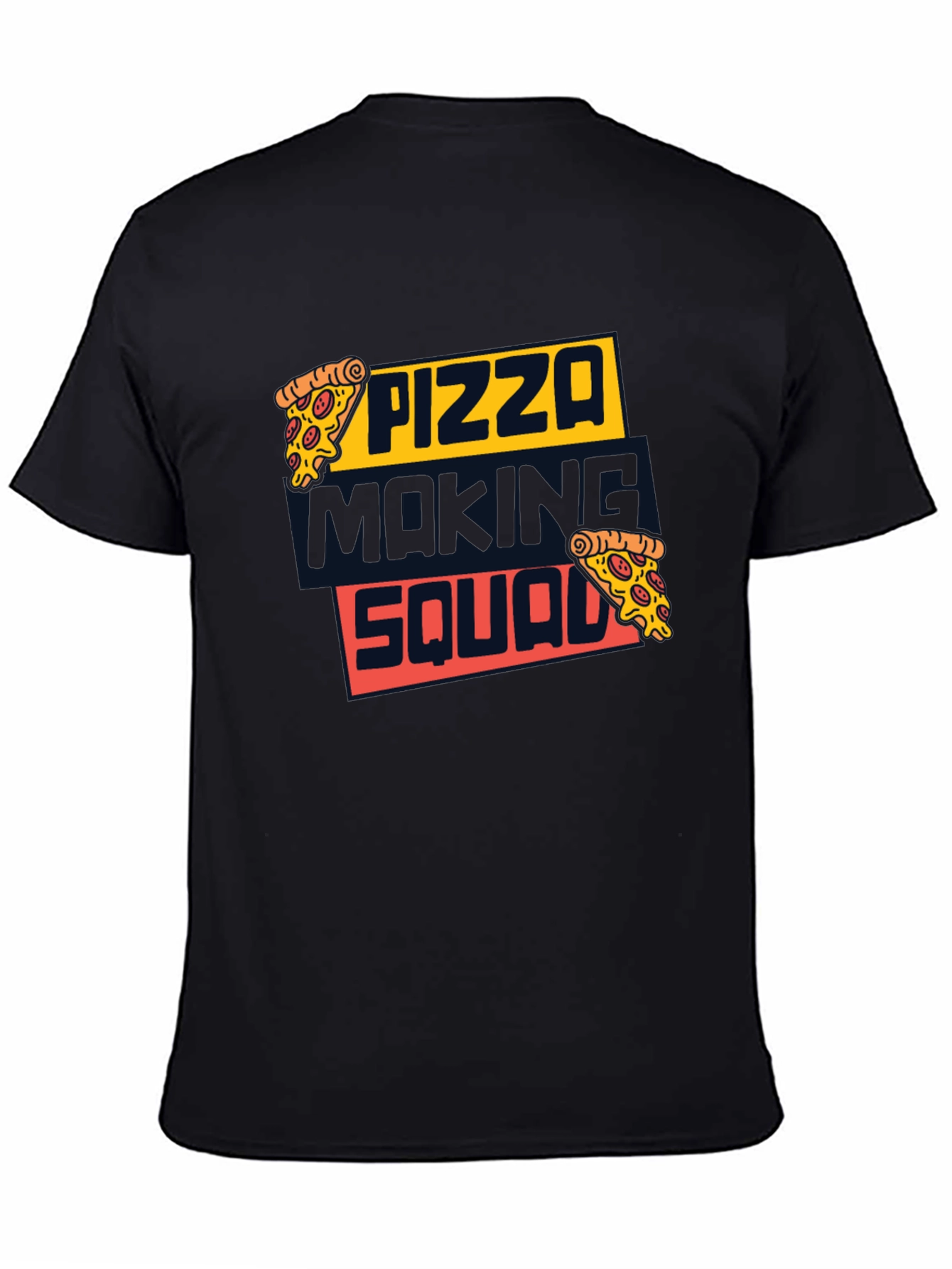 Black Pizza Making Squad Graphic Tee view 4