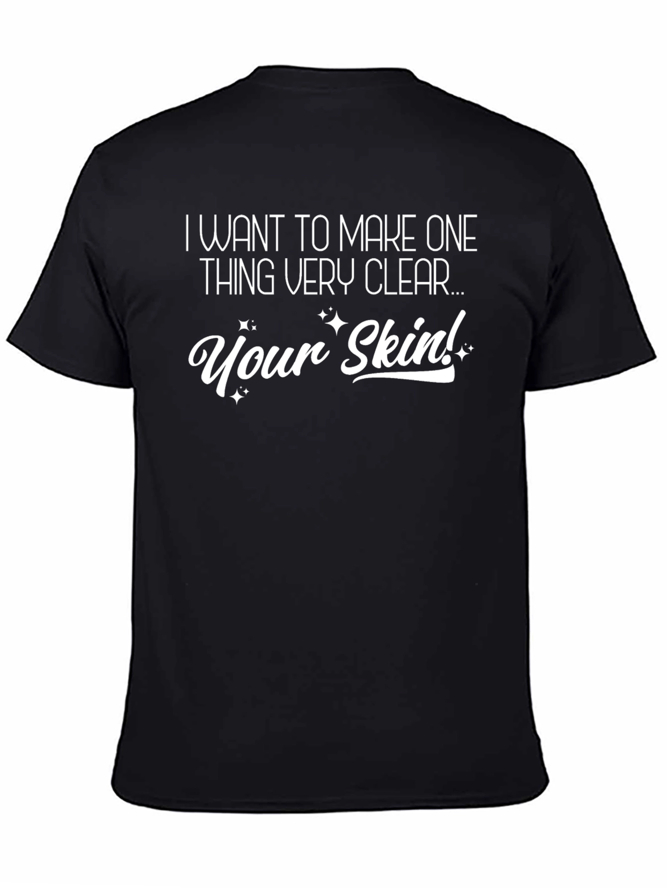 Black Humorous "Your Skin" Graphic T-Shirt - Black view 4