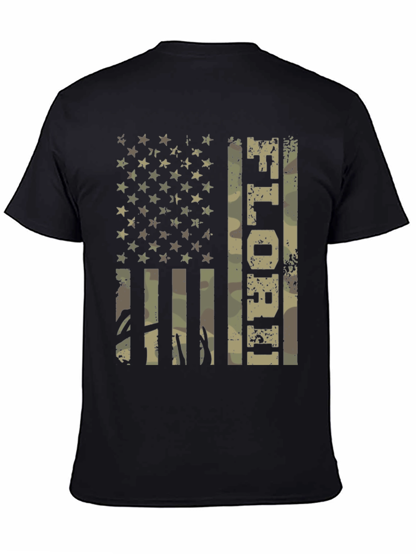 Black Patriotic Camo 'LIBORI' Graphic Tee view 4
