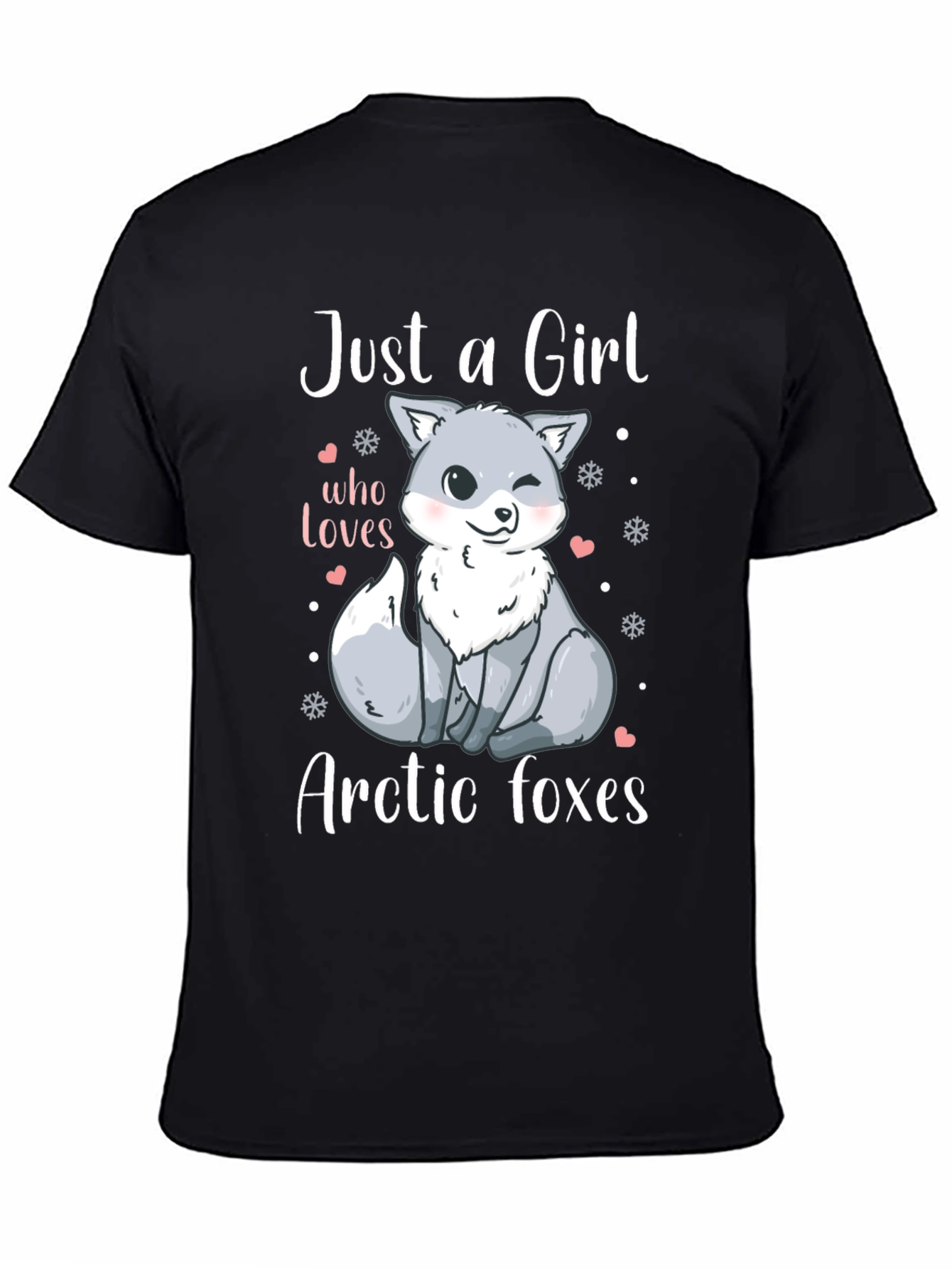 Black Girl Who Loves Arctic Foxes T-Shirt view 4