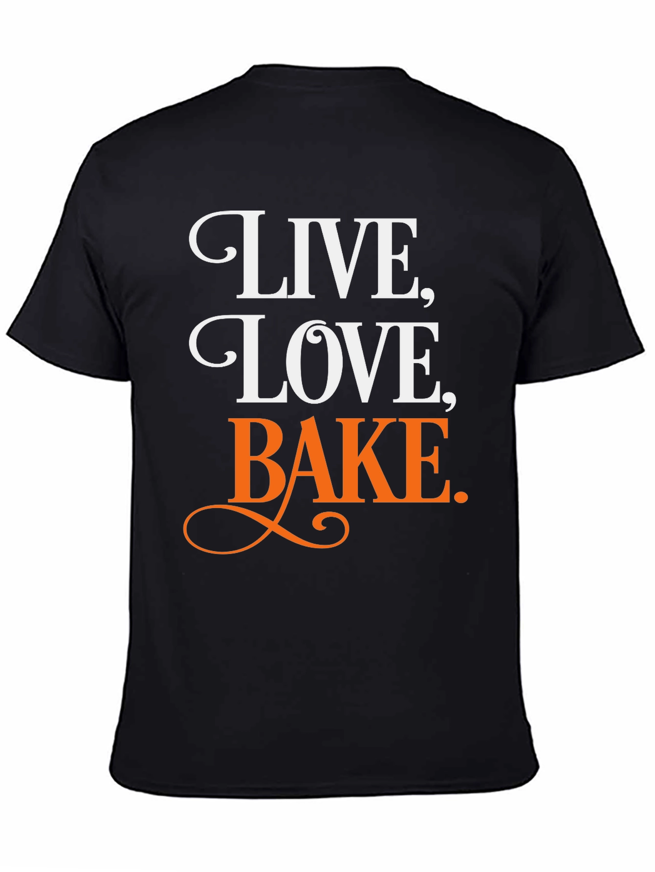 Black Live, Love, Bake T-Shirt view 4