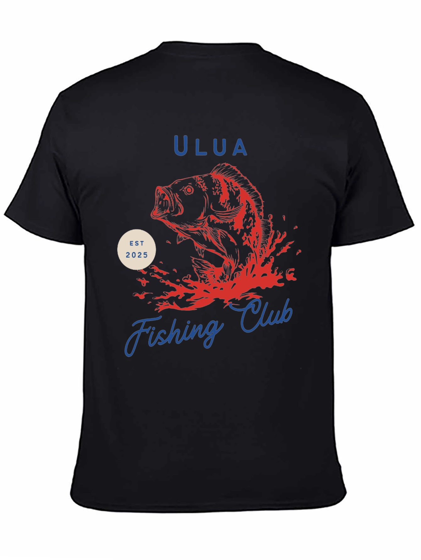 Black Ulua Fishing Club Black T-Shirt view 4