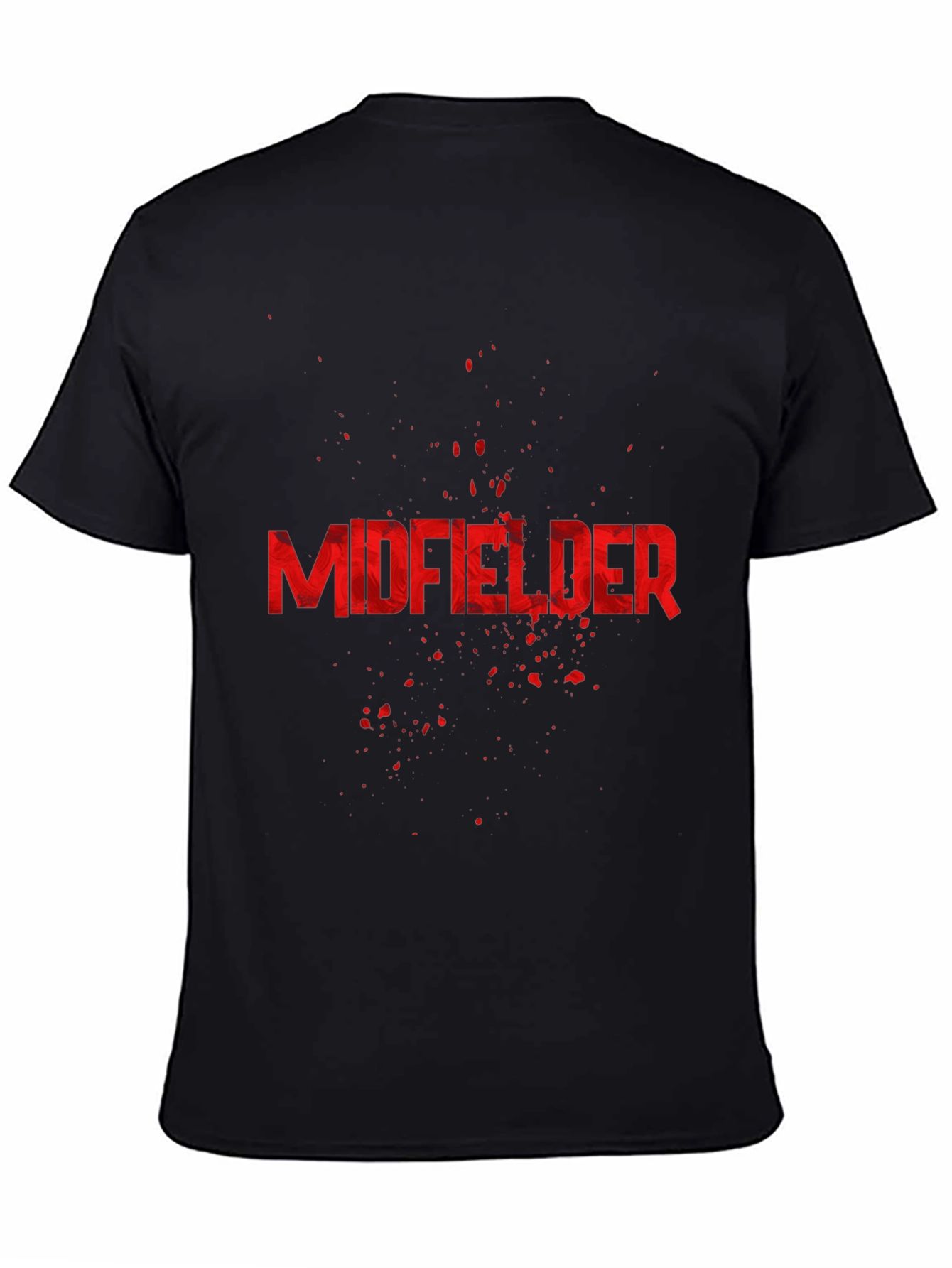 Black Midfielder Graphic T-Shirt - Soccer Fan Apparel view 4
