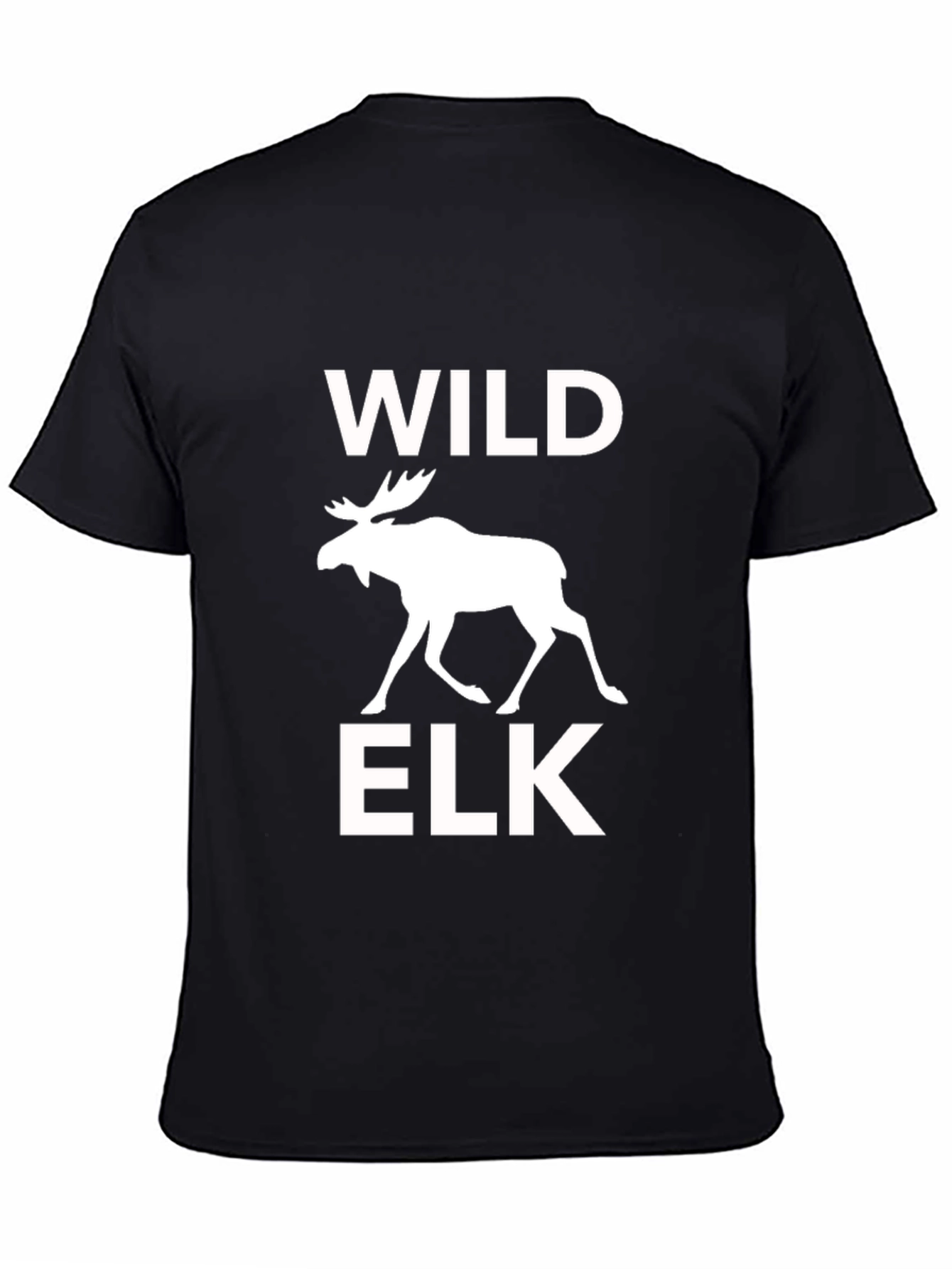 Black Wild Elk T-Shirt - Cool Nature Graphic Tee view 4