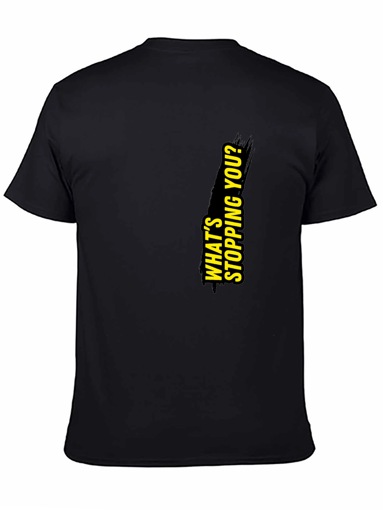 Black Motivational Black Graphic T-Shirt view 4