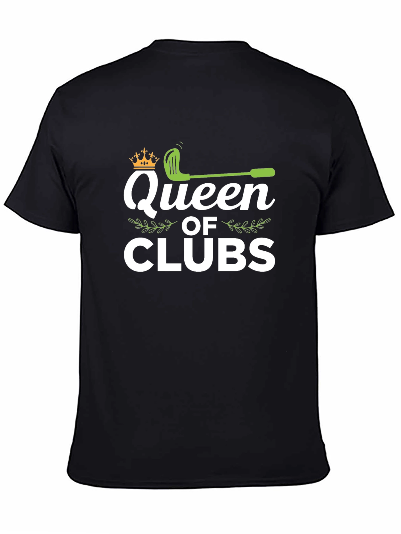 Queen of Clubs Golf T-Shirt - Black - 4