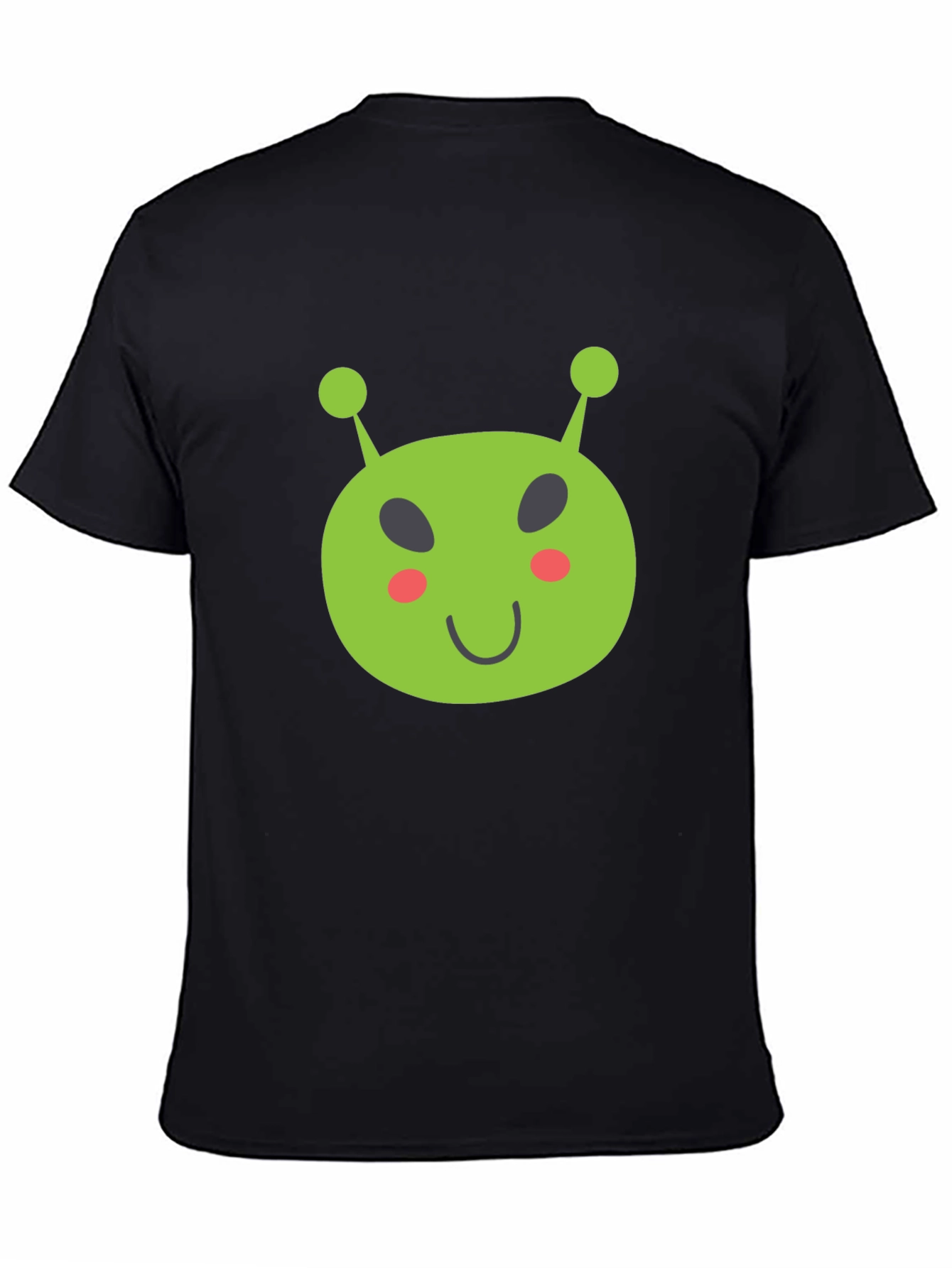 Black Fun Alien Graphic Tee - Black Cotton T-Shirt view 4