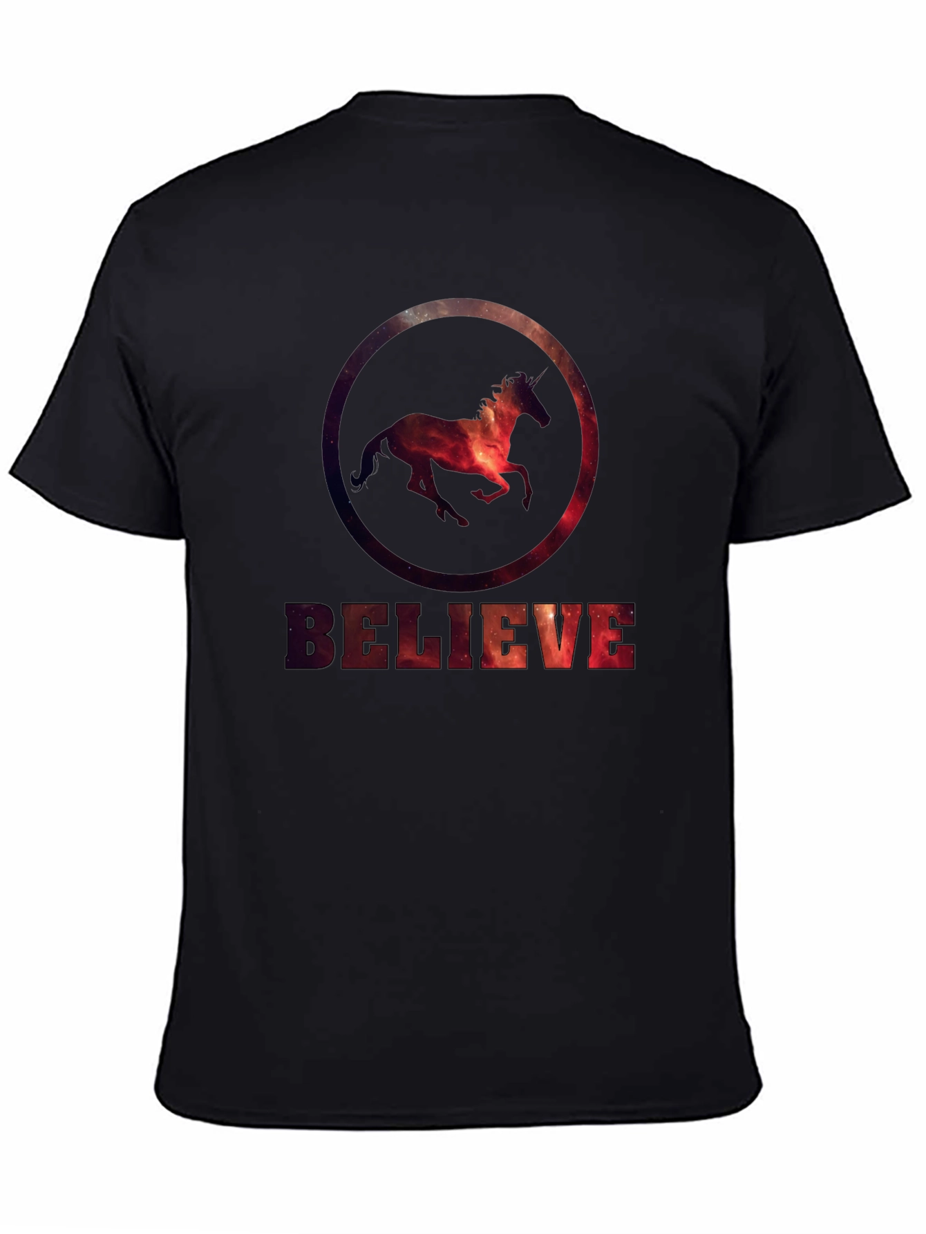 Black Believe Unicorn Graphic Tee - Black view 4