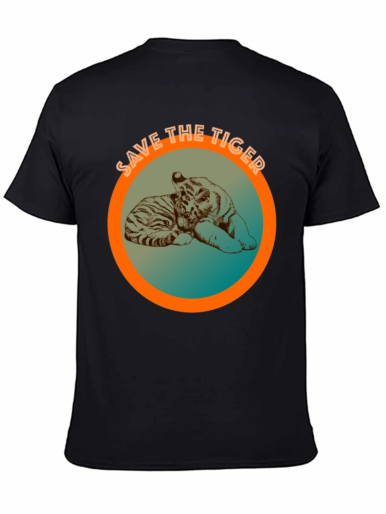 Black Save the Tiger Graphic Tee view 4