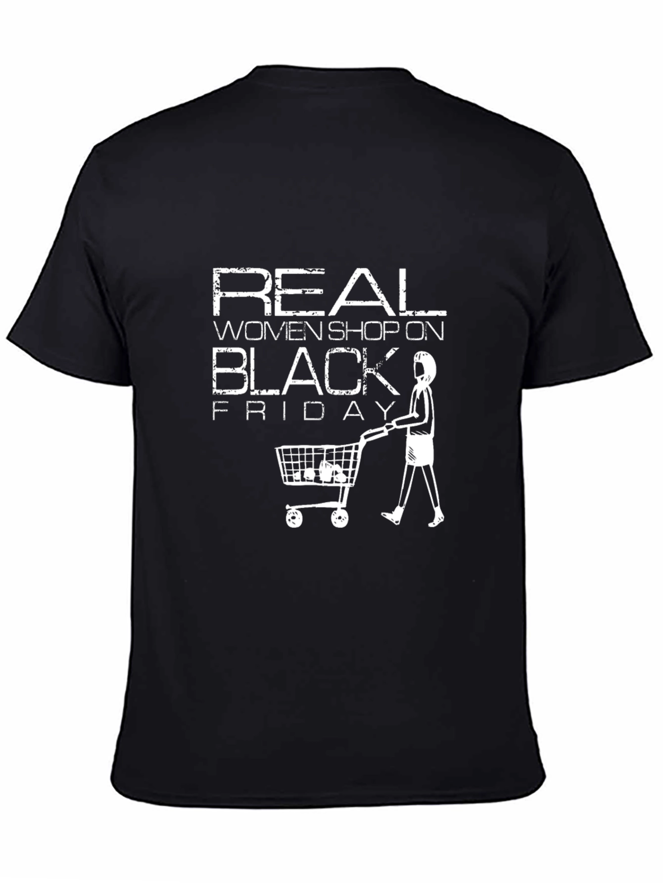 Black Real Women Shop On Black Friday T-Shirt view 4