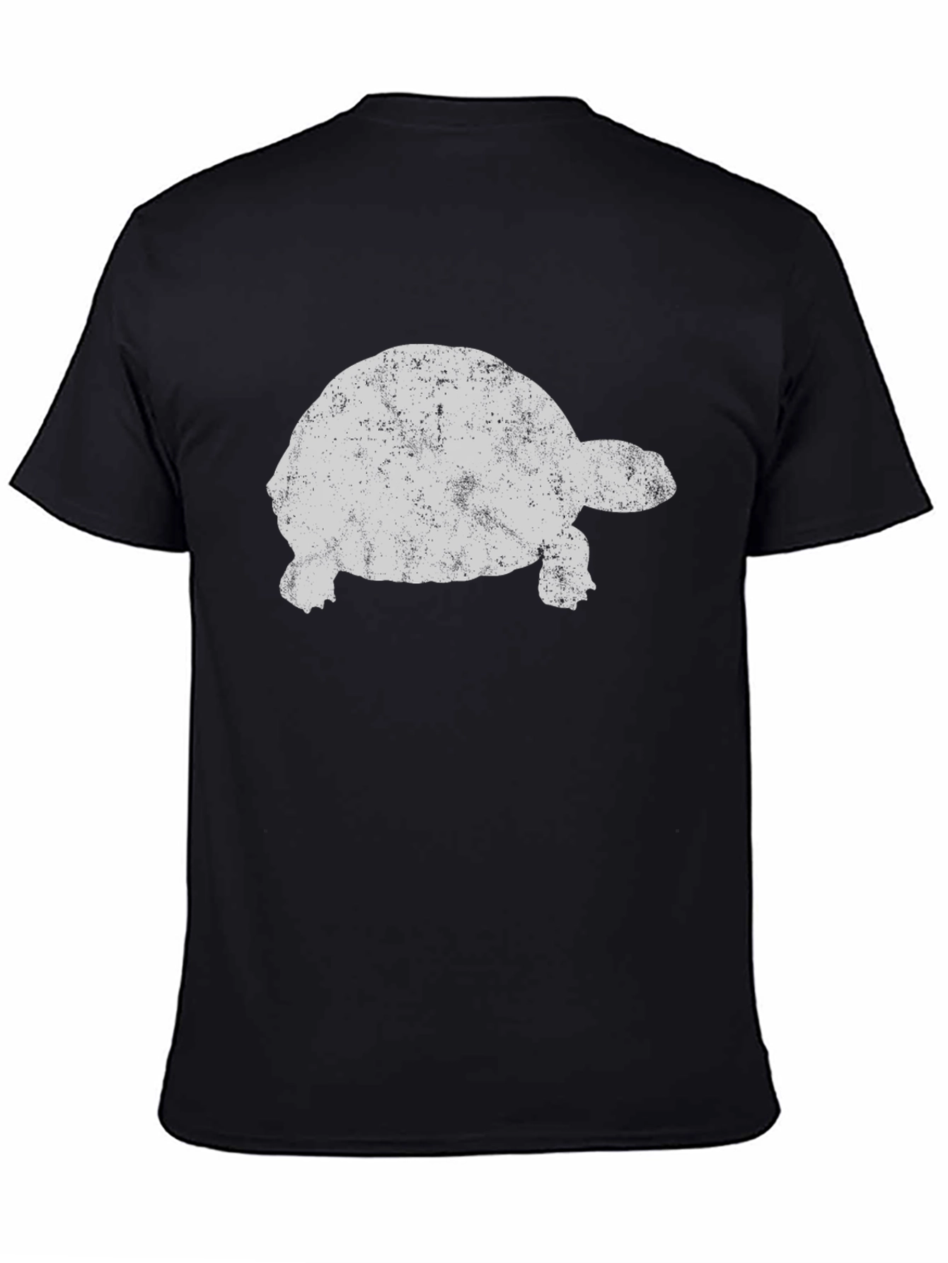 Black Cool Tortoise Graphic Tee - Black Cotton T-Shirt view 4