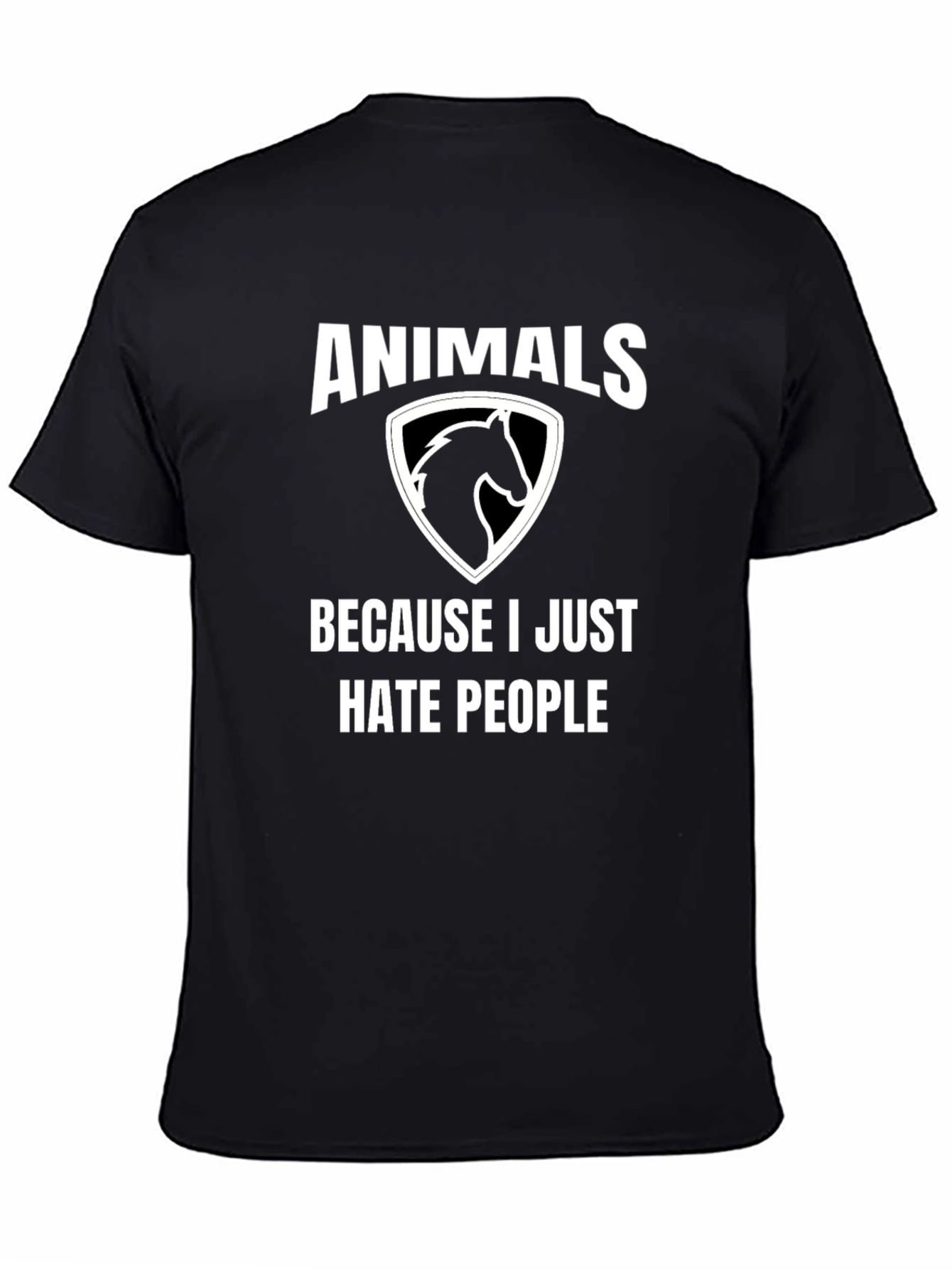 Black Animals T-Shirt: I Hate People view 4