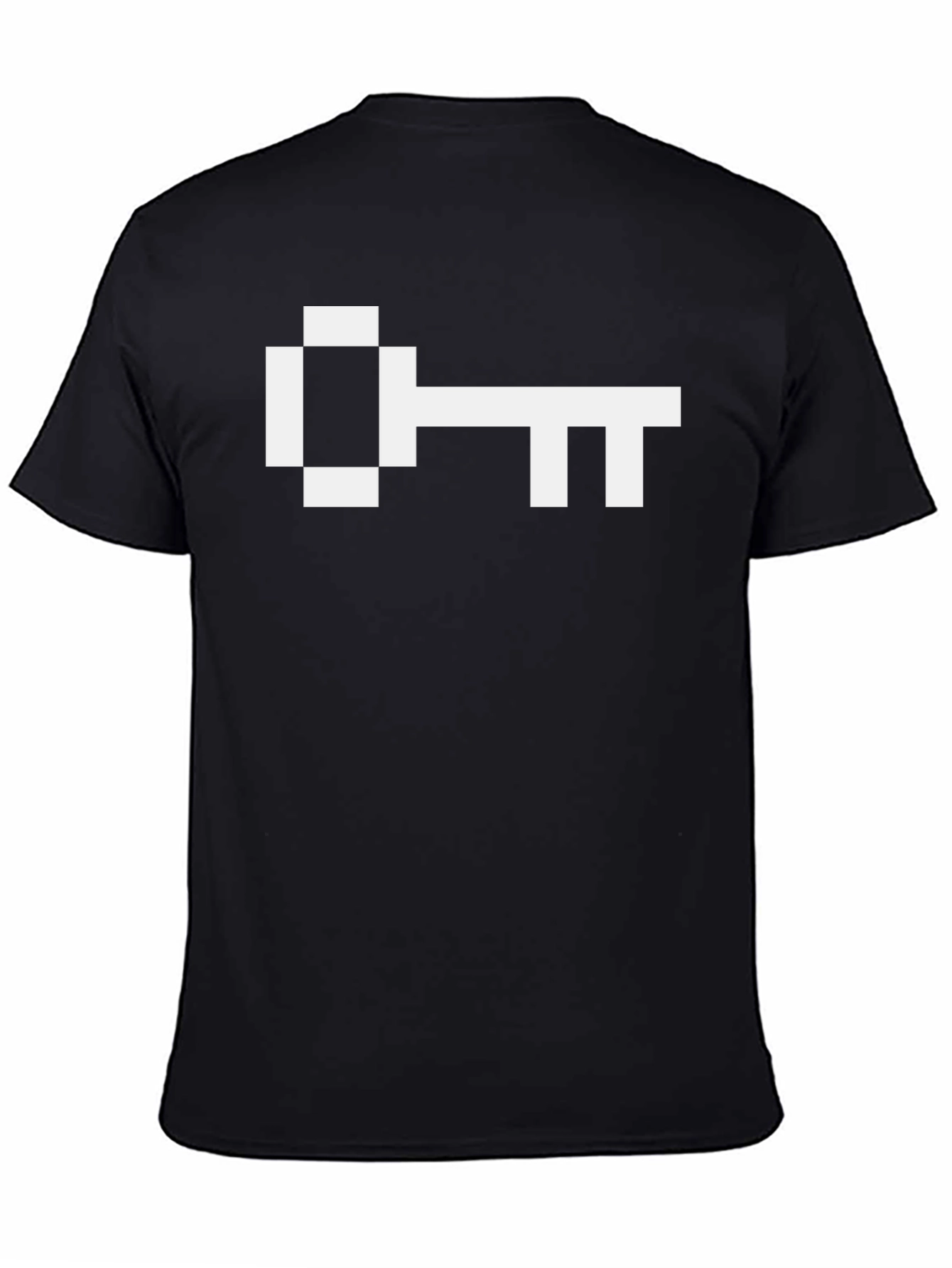 Black Pixel Key Graphic Tee - Unlock Your Style! view 4