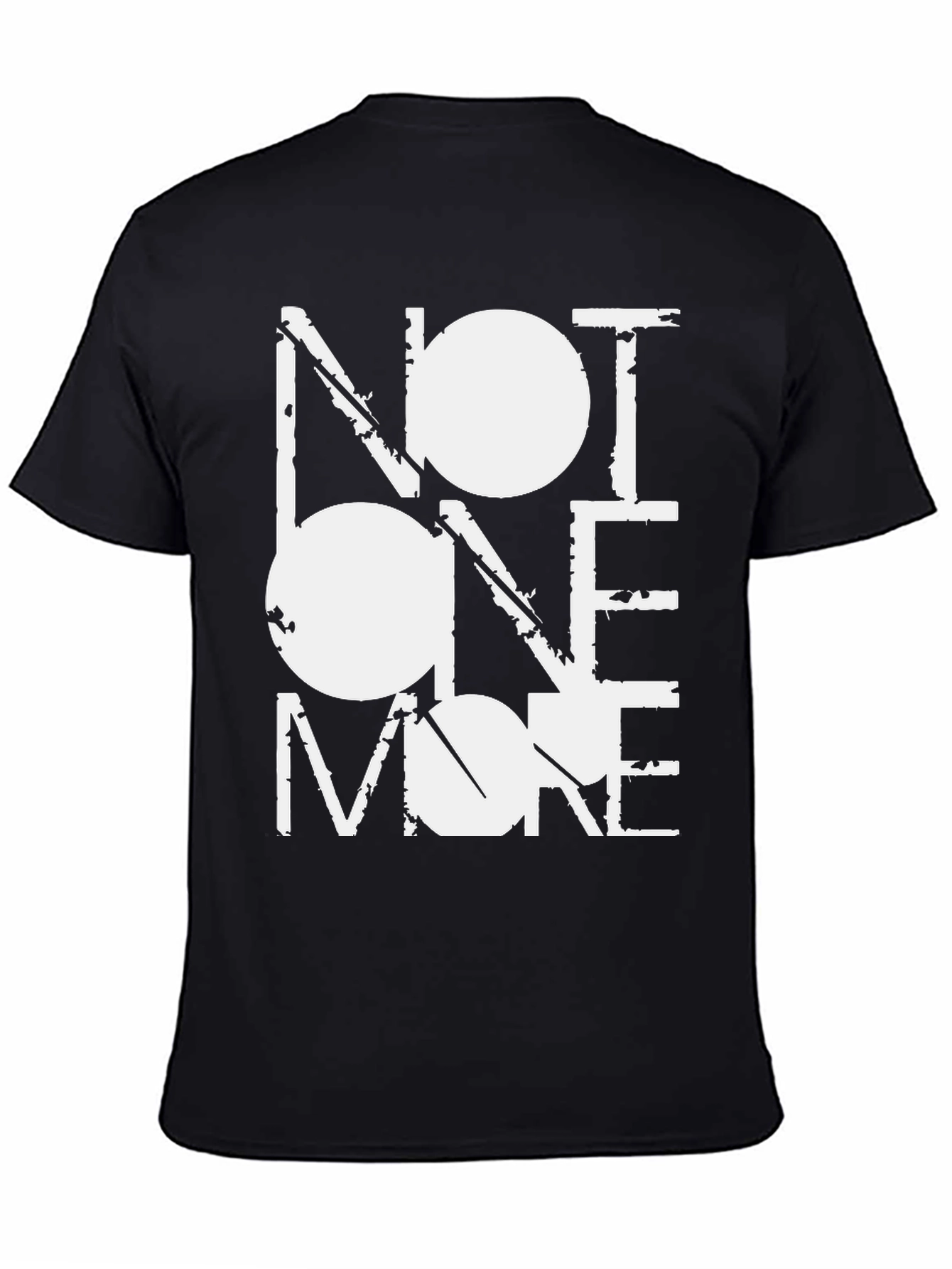 Black Distressed Graphic Tee - Not One More view 4