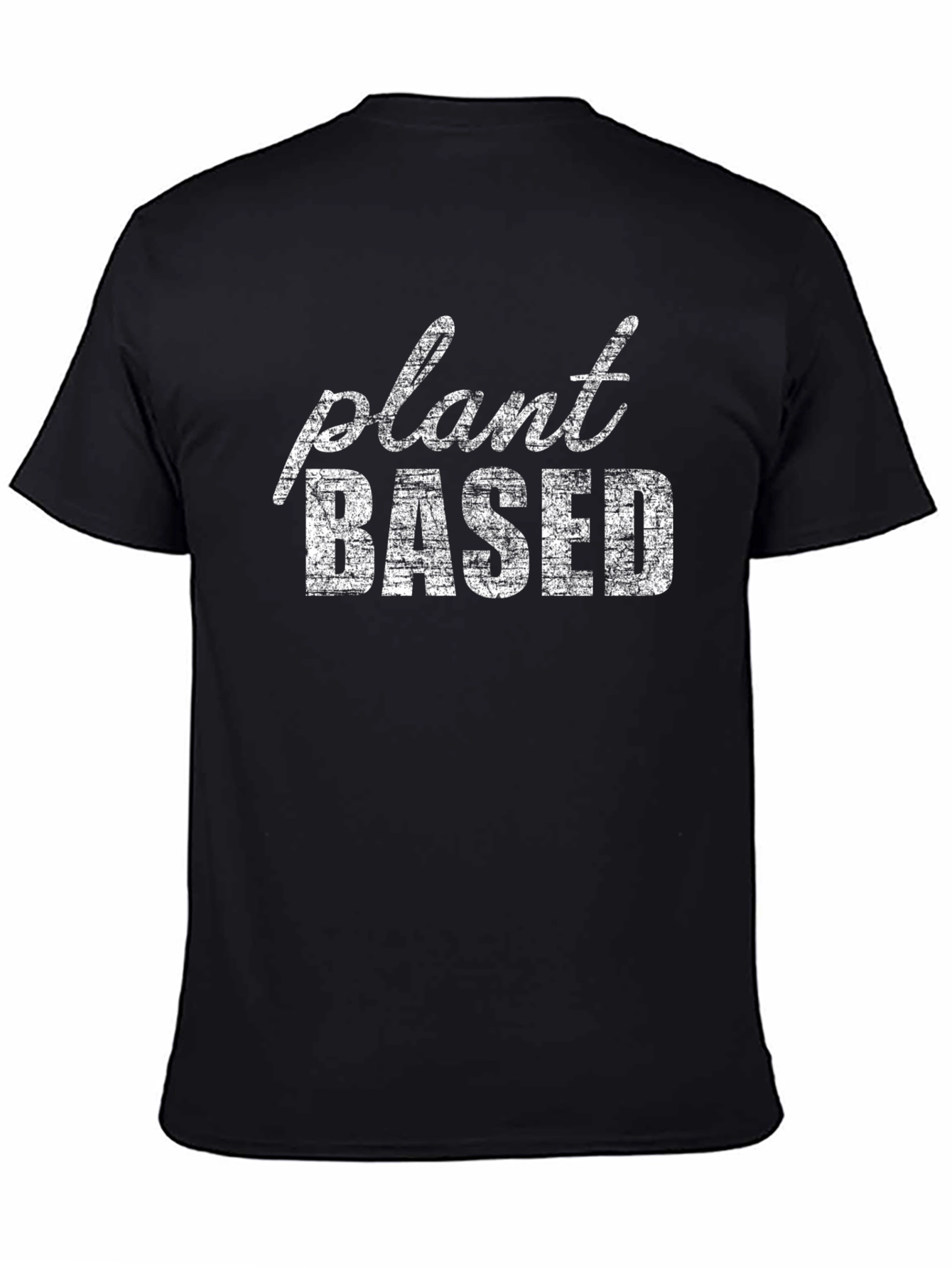 Black Plant Based T-Shirt - Vegan Lifestyle Tee view 4