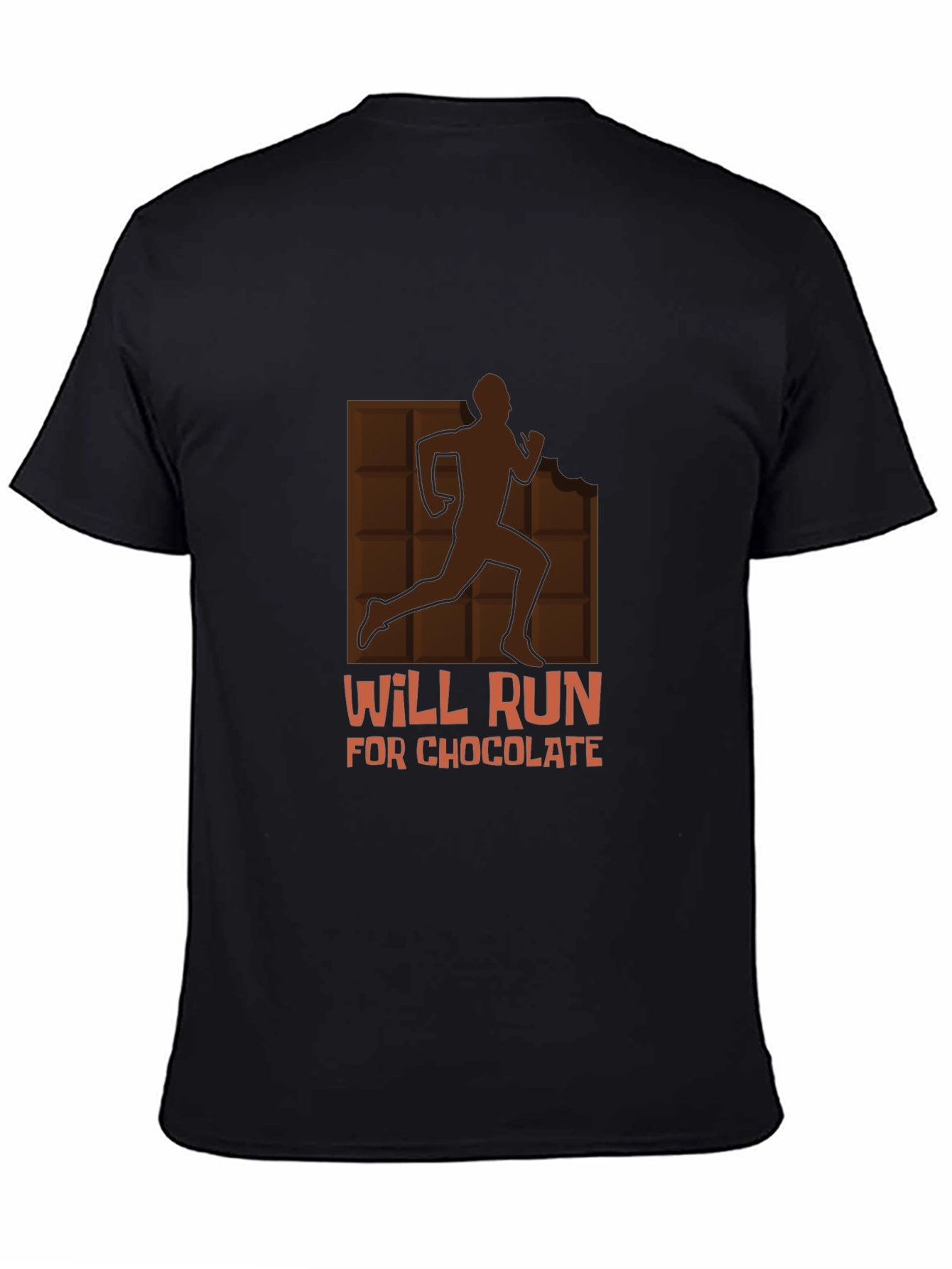Black Will Run for Chocolate Graphic Tee - Black Cotton Shirt view 4