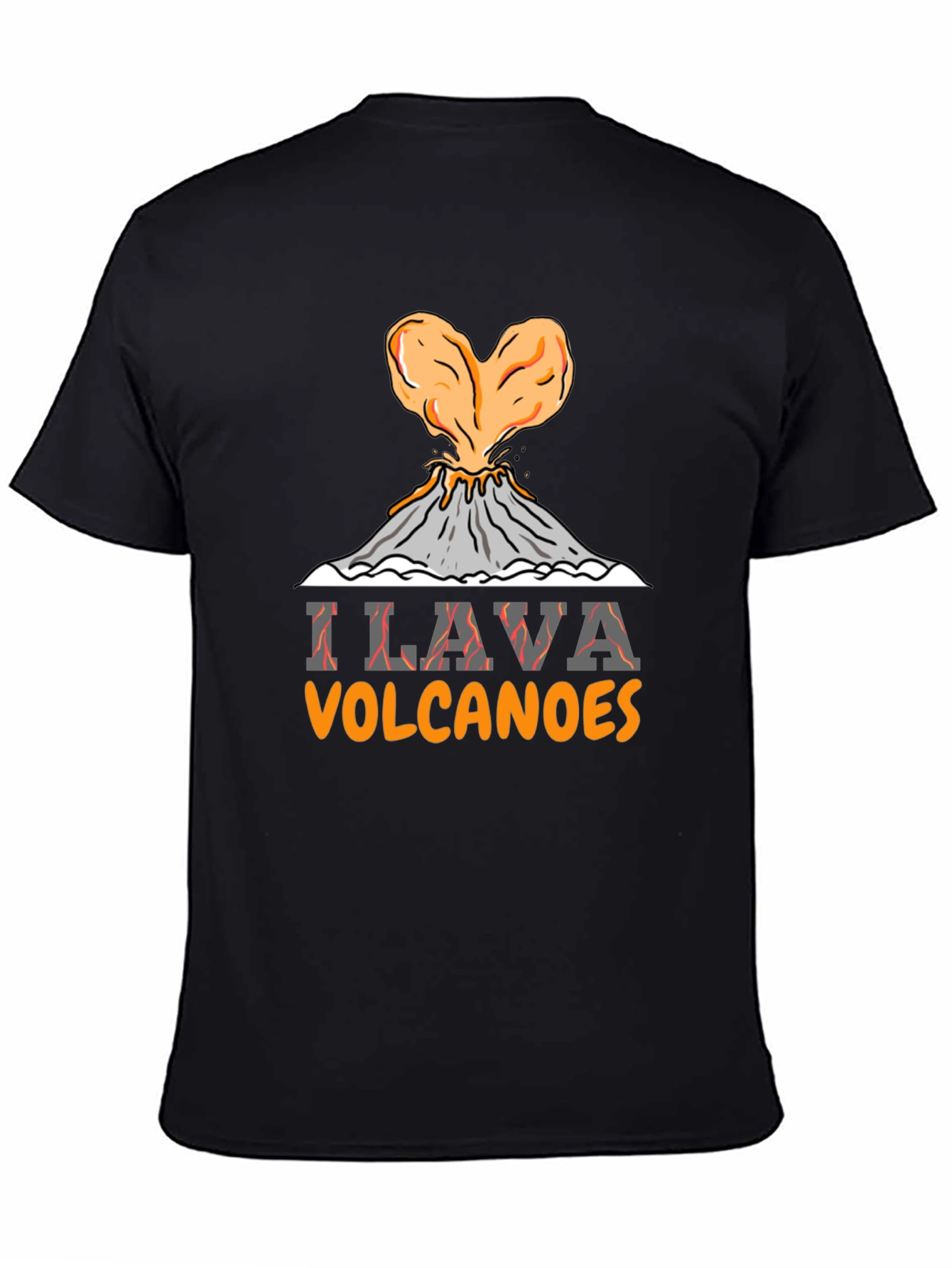 Black I Lava Volcanoes Graphic Tee view 4