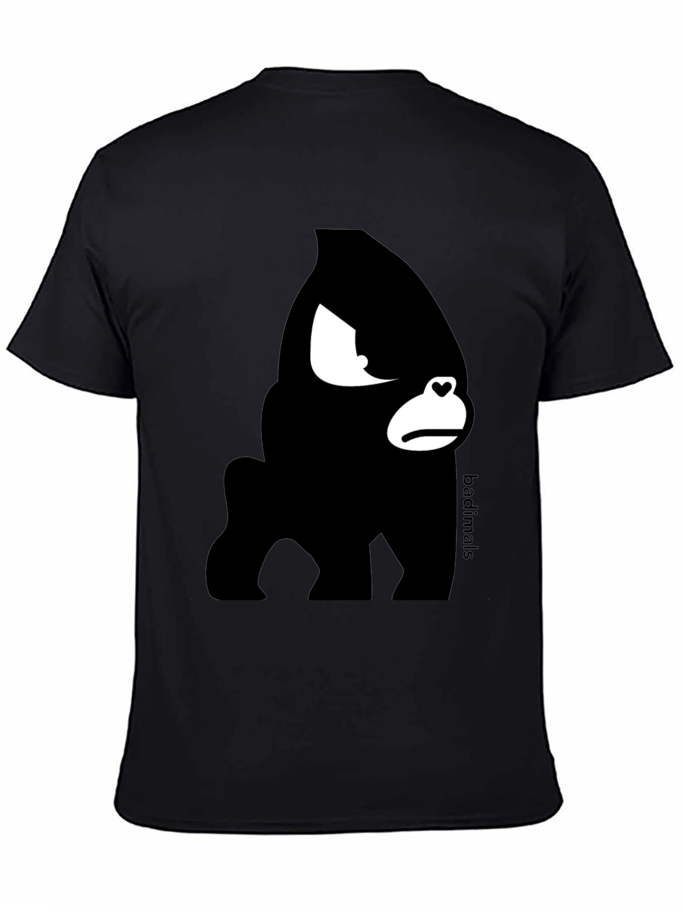 Black Badimals Black Gorilla Graphic T-Shirt view 4